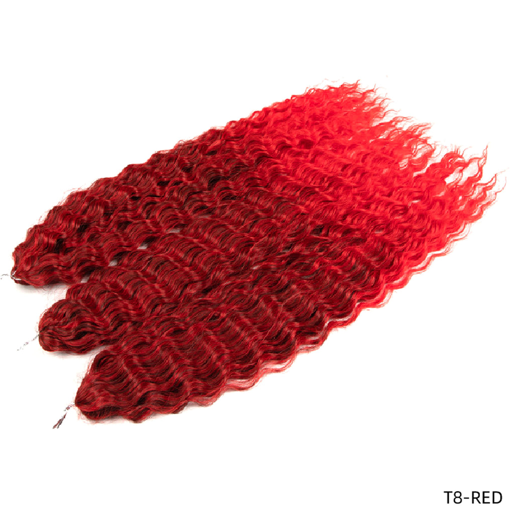LuxeWave - Chemical Fiber Water Ripple Crochet Curls Hair Extensions - enhanced image 11