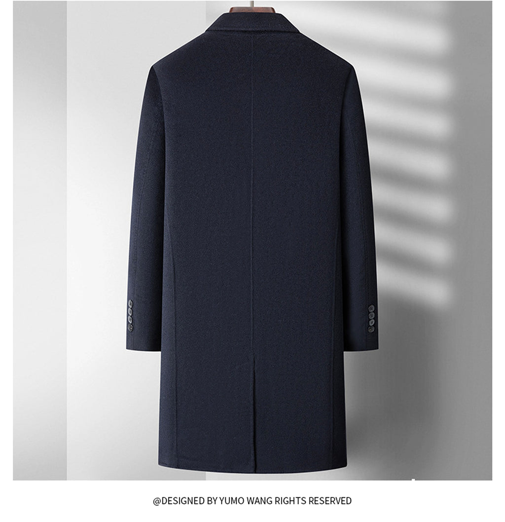 Double-sided Wool Overcoat Men's Winter Down Feather Liner High-end Long Business - enhanced image 11