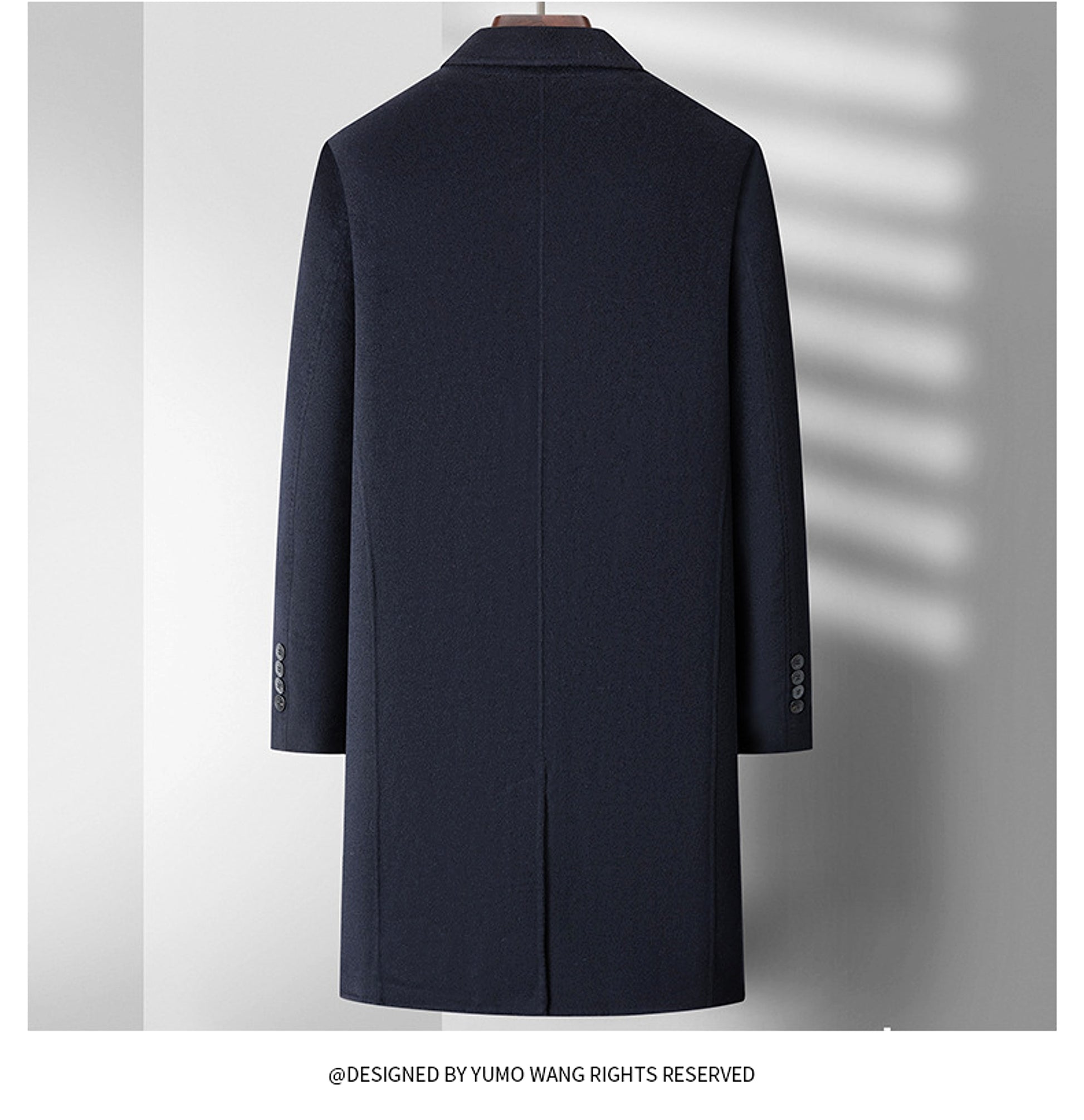 Double-sided Wool Overcoat Men's Winter Down Feather Liner High-end Long Business - enhanced image 11