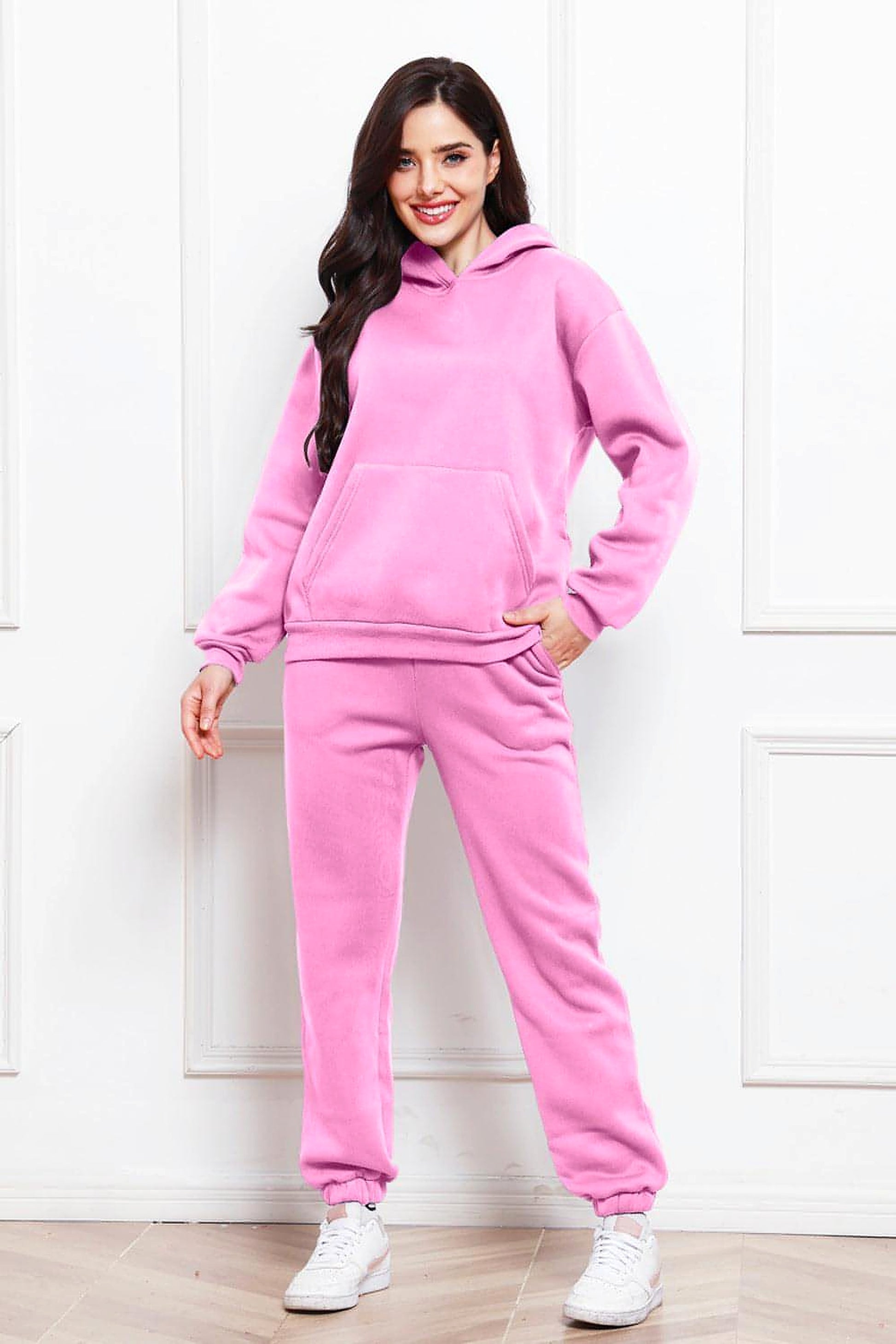 Drop Shoulder Long Sleeve Hoodie and Pants Set - enhanced image 11