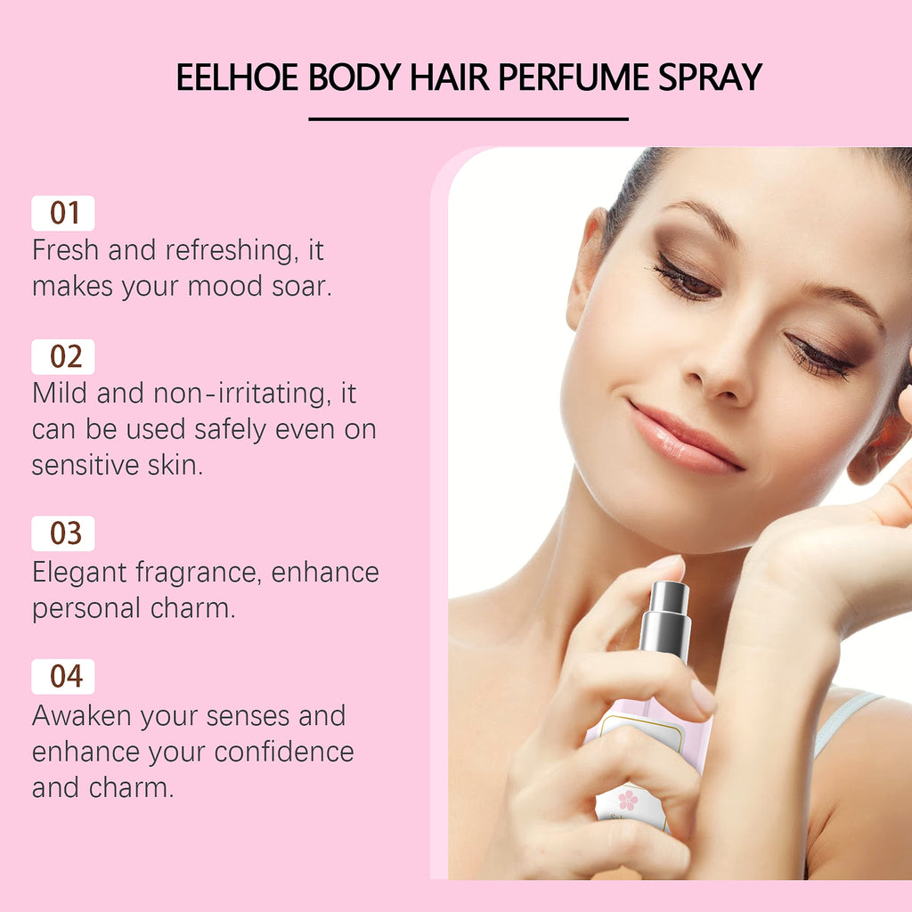EELHOE Body Hair Perfume Spray Body Skin Hair Long-Lasting Fragrance Spray - enhanced image 11