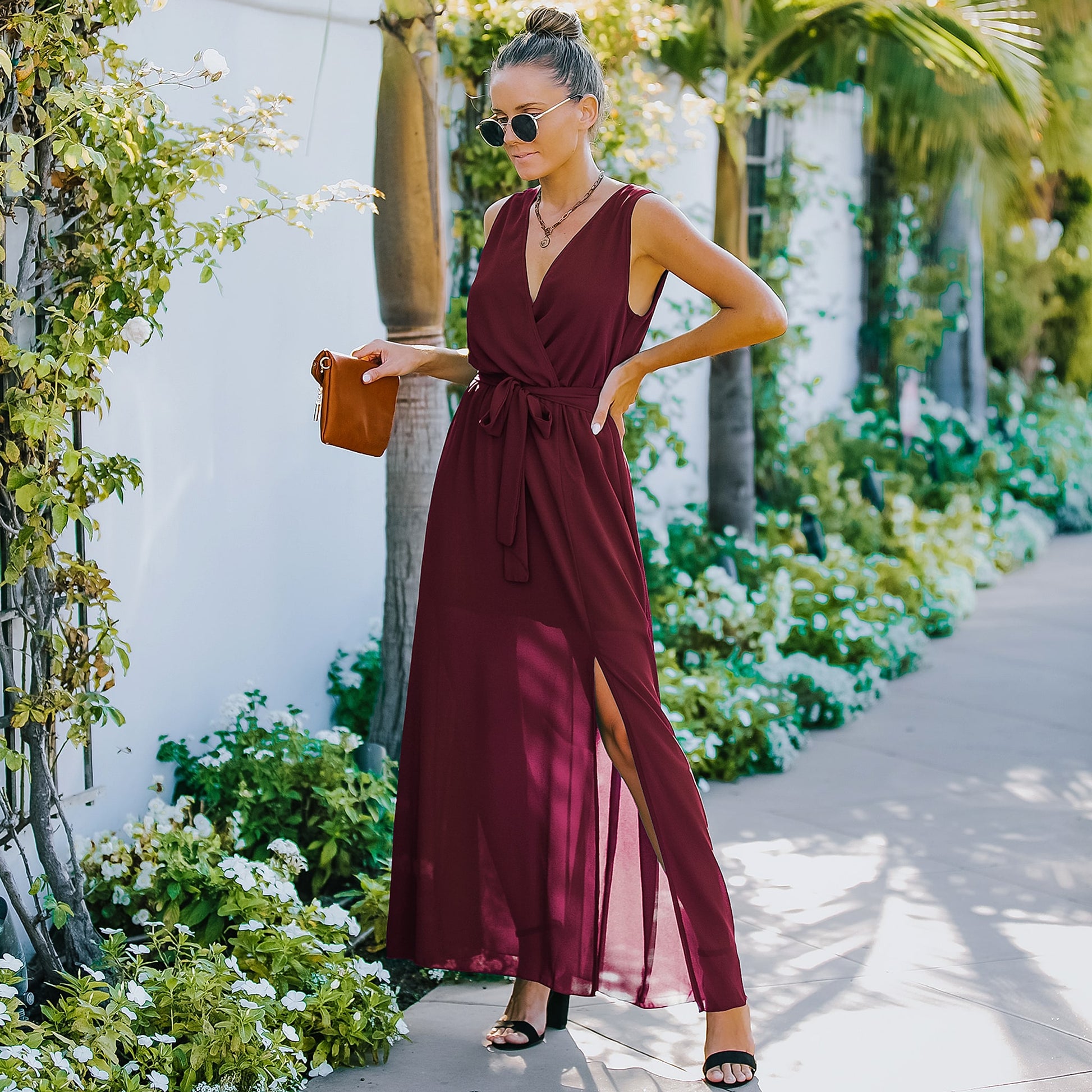 European And American V Neck Dress Women's Long Skirt - enhanced image 11