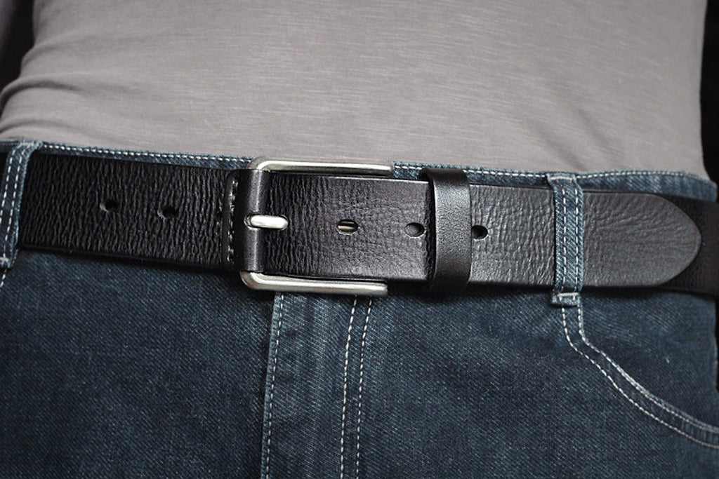 First Layer Cowhide Handmade Belt Men's Pin Buckle Belt - enhanced image 11