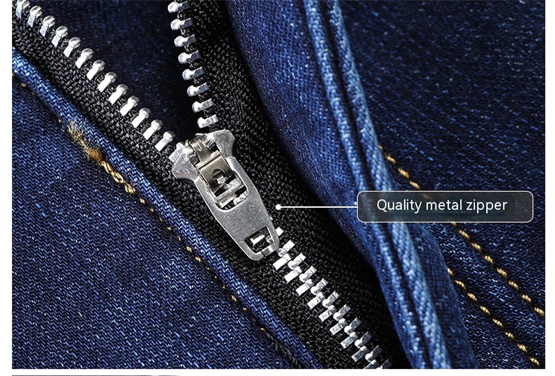 Fleece Lined Padded Warm Keeping Straight Jeans - enhanced image 11