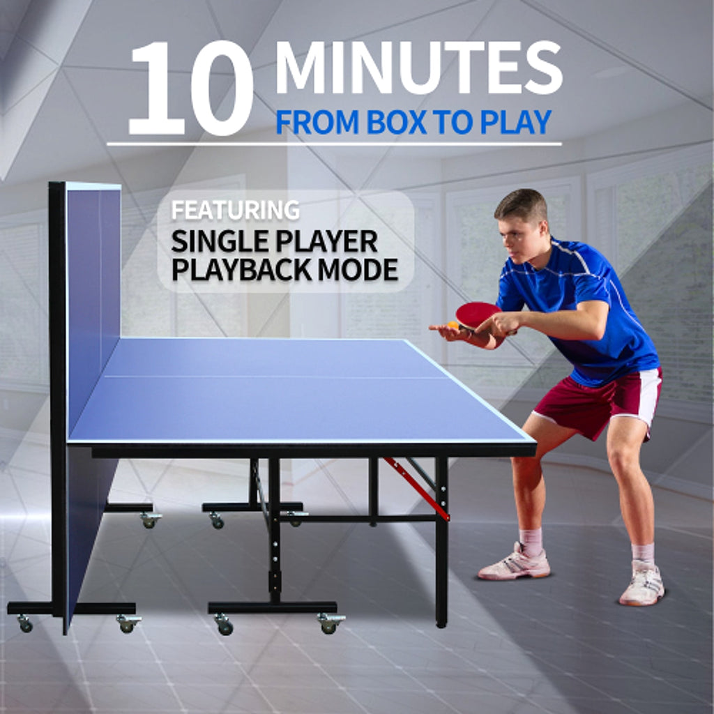 GameMaster™ – 8ft Mid-Size Foldable Ping Pong Table Set w/ Net, 2 Paddles & Balls (US Warehouse) - enhanced image 11