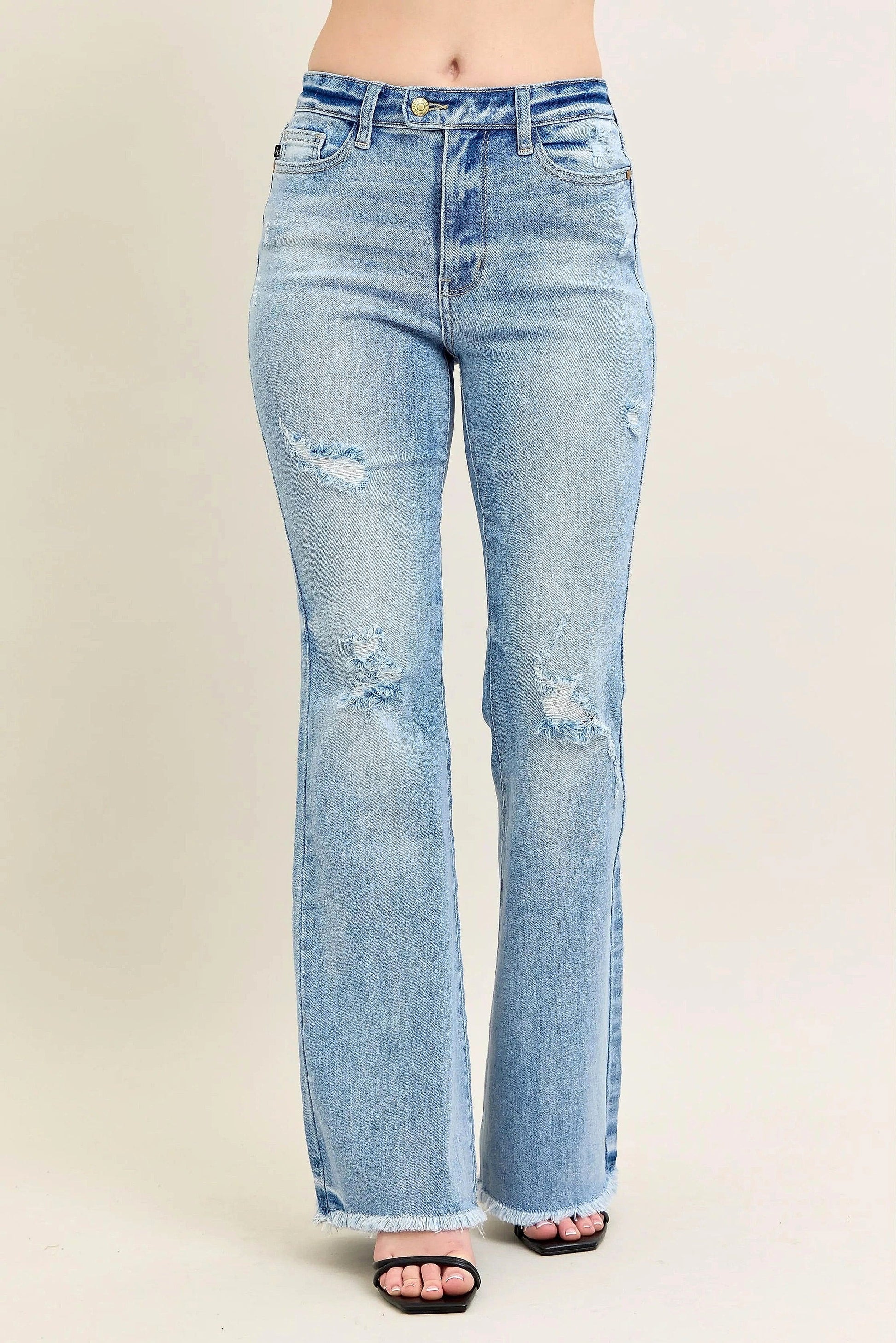 Judy Blue Full Size Hw Flare Jeans W/ Shield Pockets Plus Size - enhanced image 11