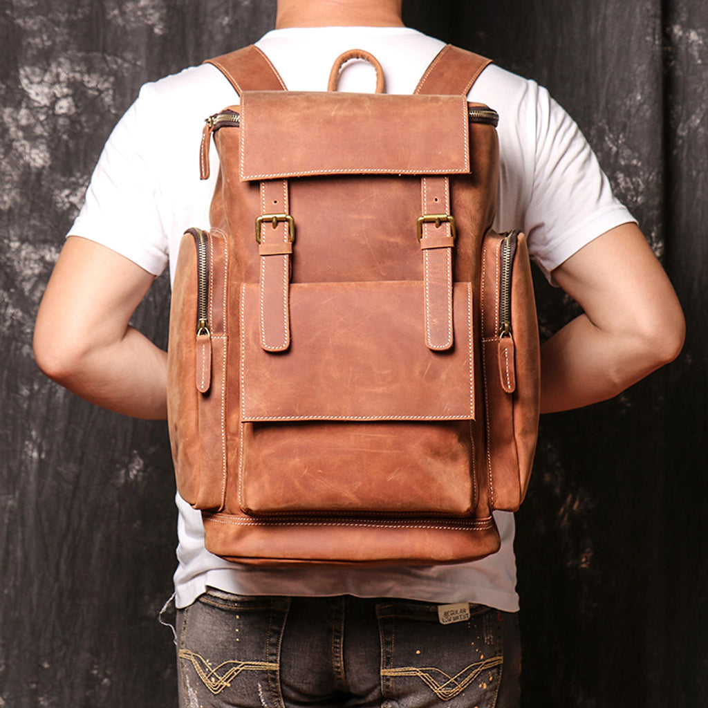 ALLFASHION™ – HeritageLeather Laptop Backpack - enhanced image 11