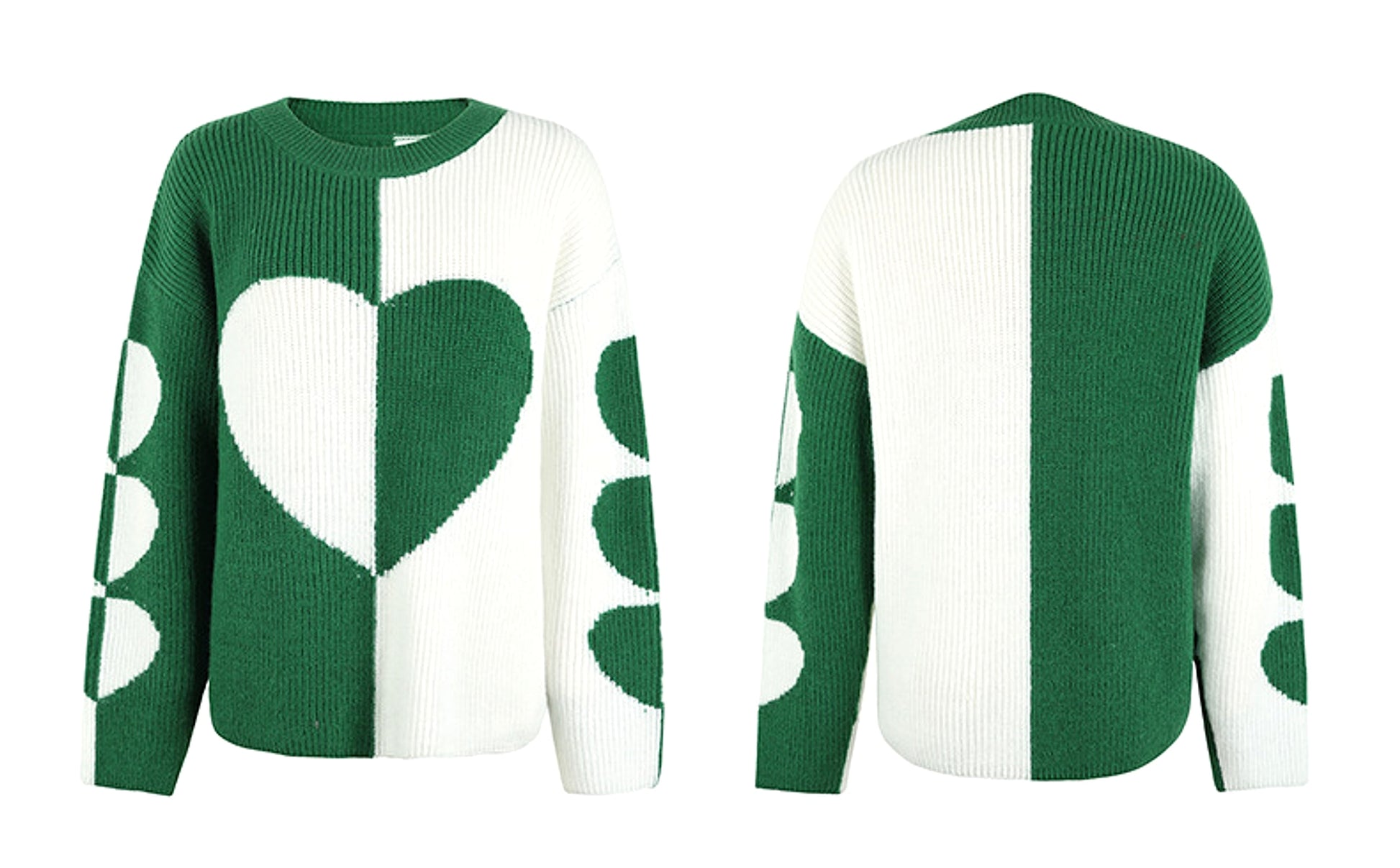 Long Sleeve Love Pattern Sweater Women - enhanced image 11