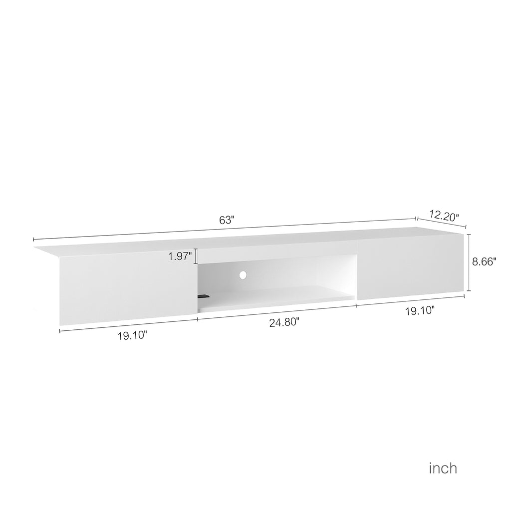 LumiWall™ – Floating TV Wall Shelf with 16-Color LED Lights for 55–65" Screens (US Warehouse) - enhanced image 11