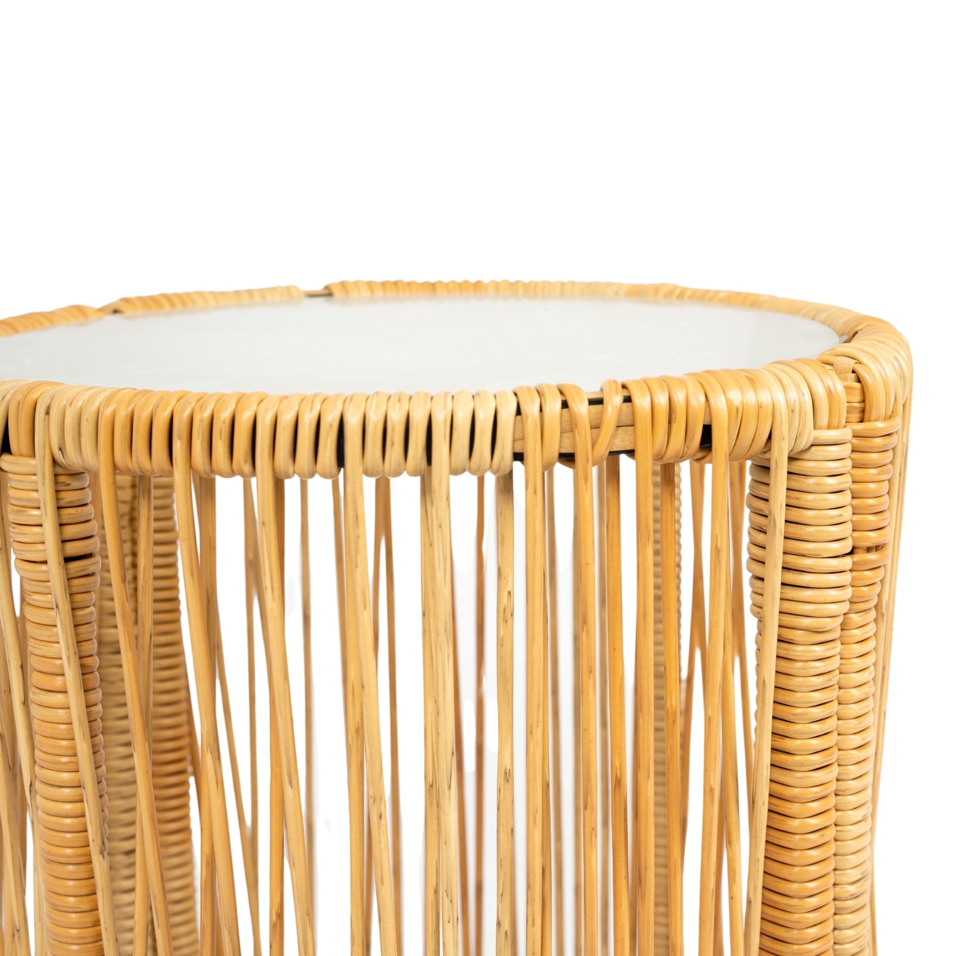 LuneluX_Home – 3-Piece Outdoor Patio Wicker Set with Thick Cushions (Light Yellow Wicker + Cream) - enhanced image 11