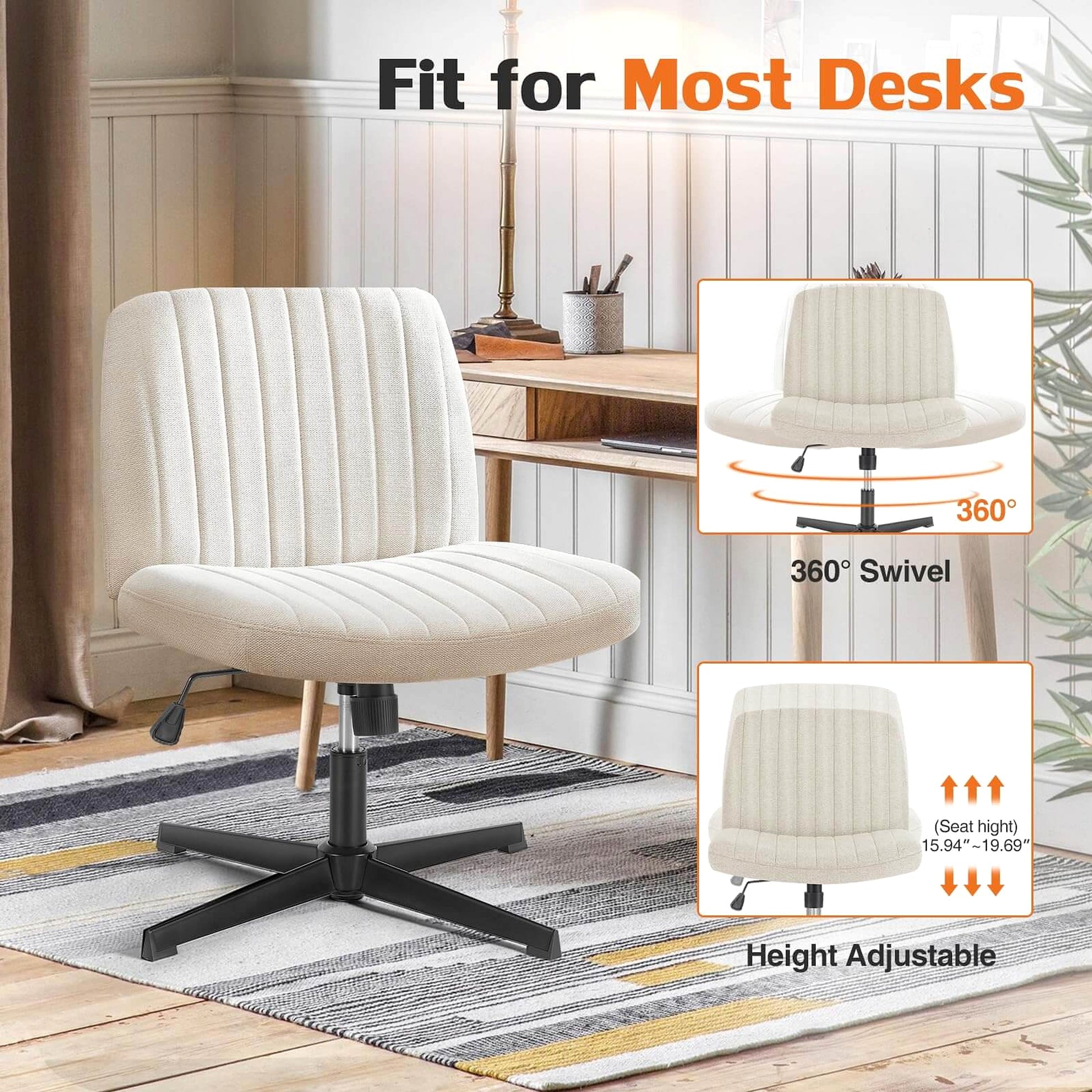 LuneluX_Home – Crossover Armless Swivel Chair - enhanced image 11
