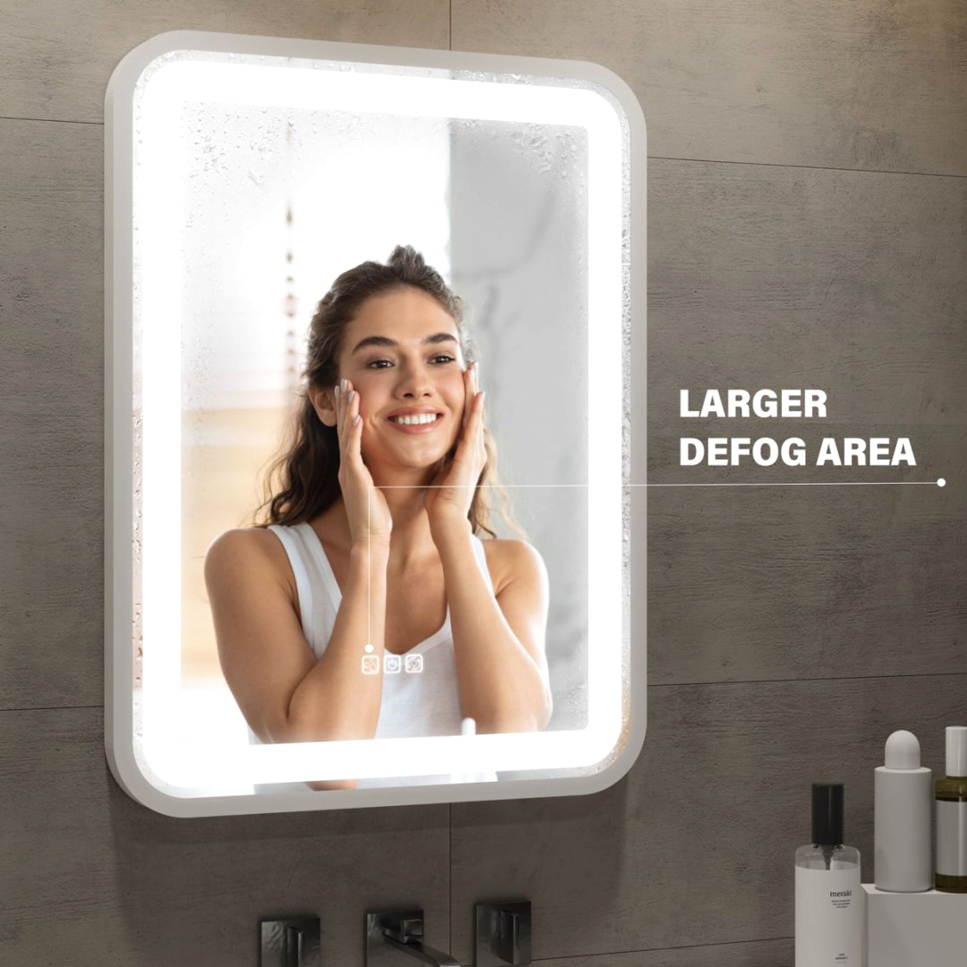 LuneluX_Home – Smart LED Bathroom Mirror with Anti-Fog & Touch Control (Vertical & Horizontal Mounting) - enhanced image 11