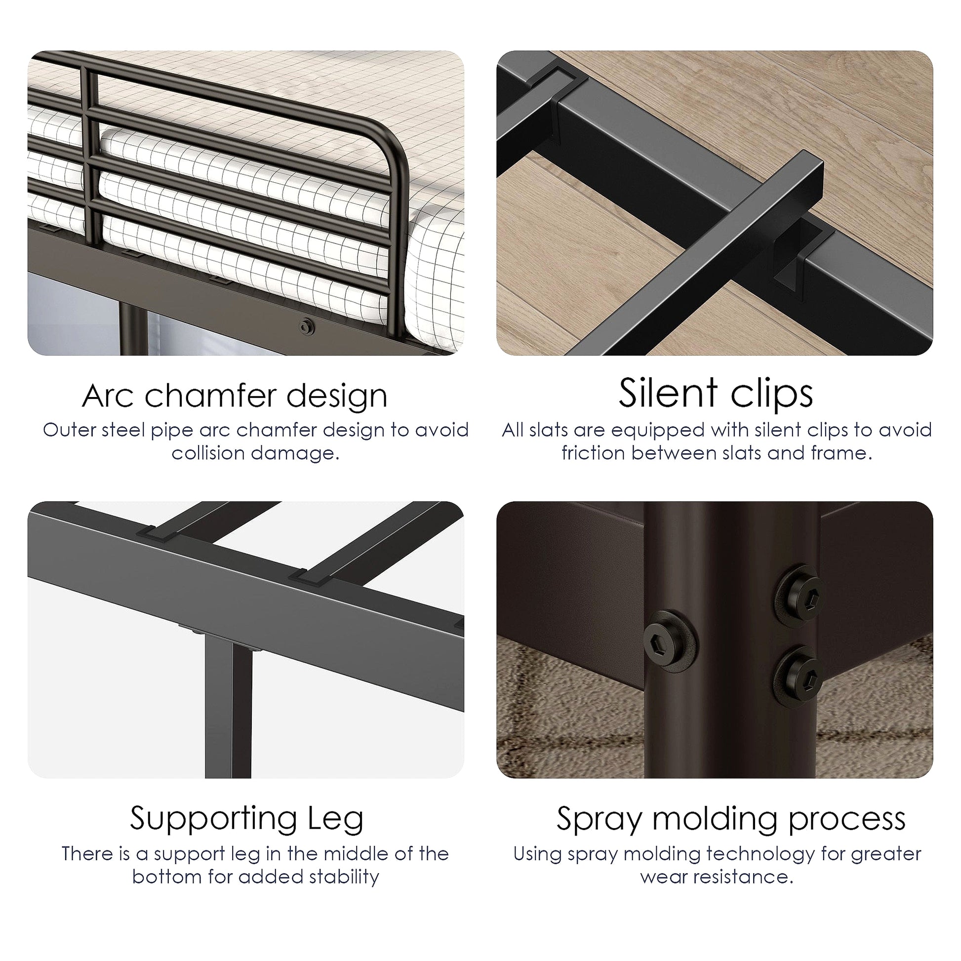 LuneluX_Home – SpaceSaver Loft Bunk Bed (Twin over Twin) - enhanced image 11