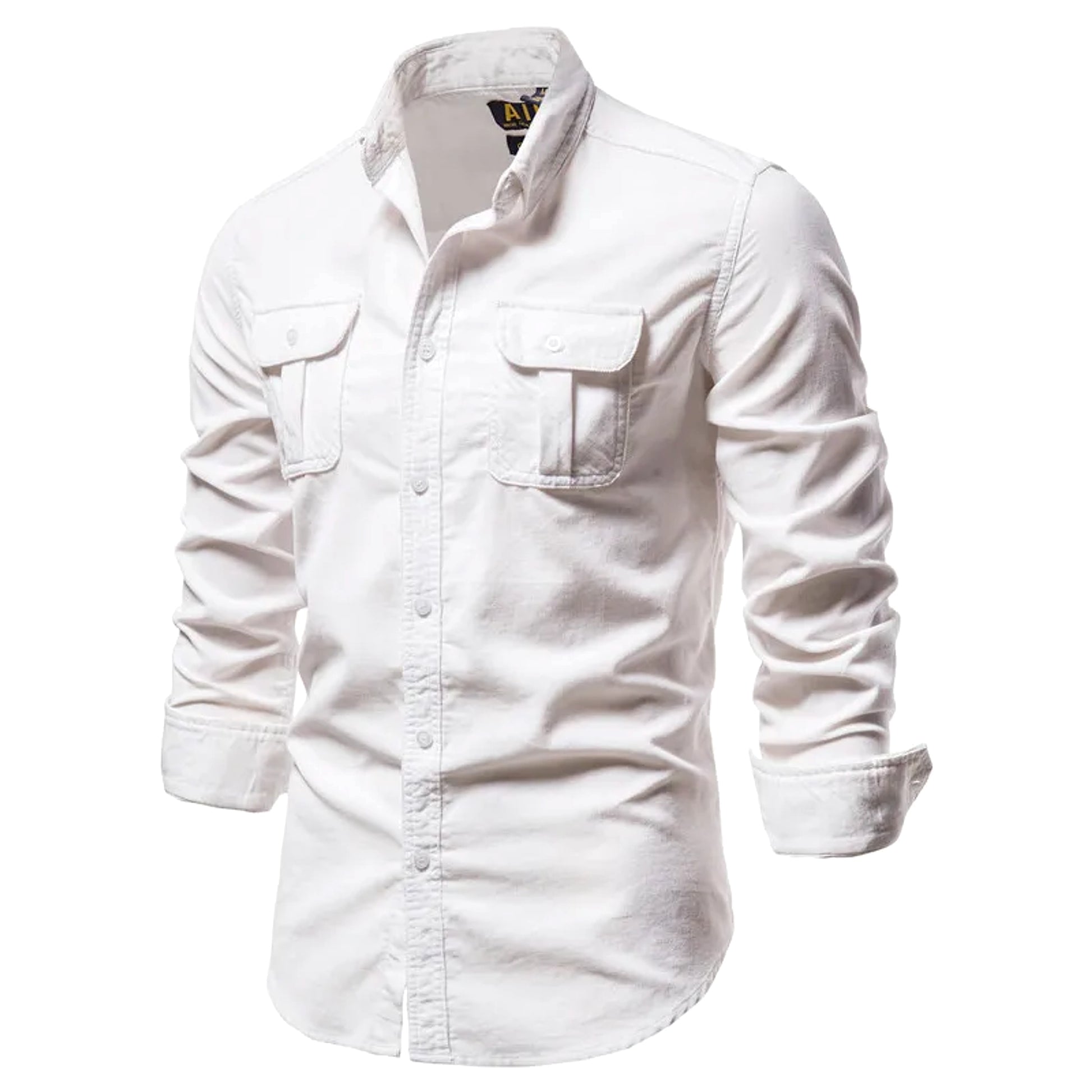Men DressShirt College Tops Longsleeve Blue - enhanced image 11