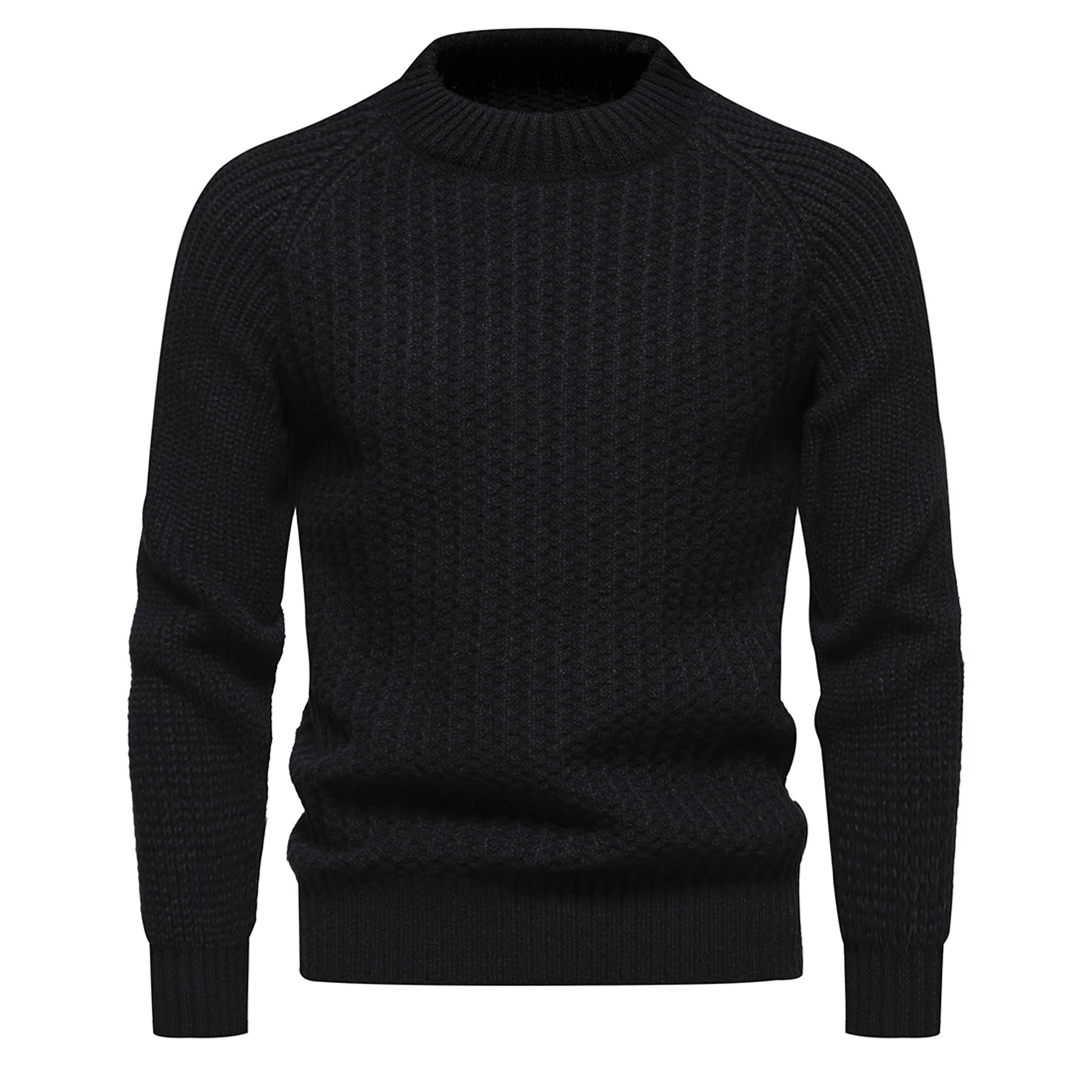 Men's Casual Loose Solid Color Round Neck Sweater - enhanced image 11