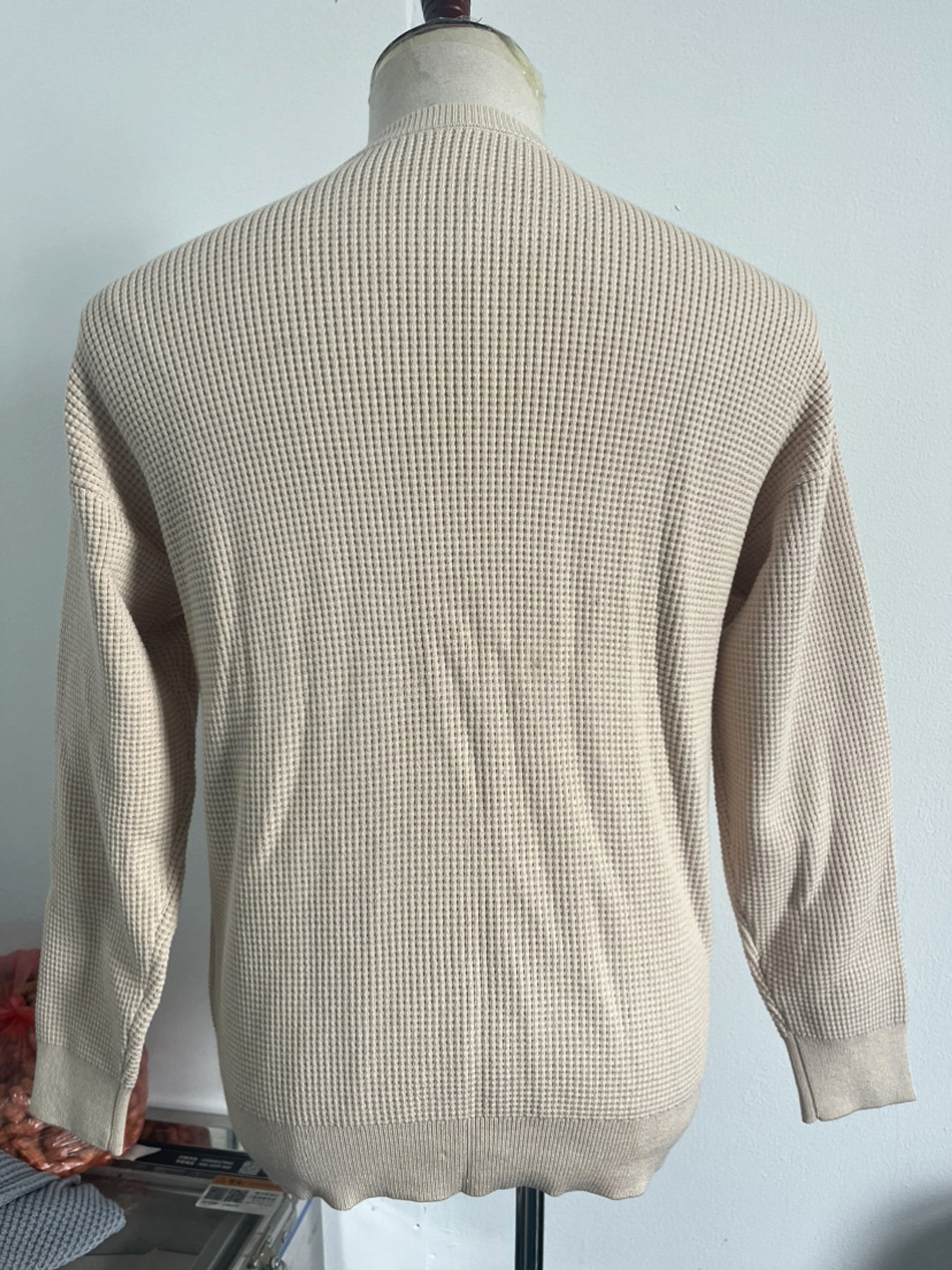 Men's Fashion Solid Color Waffle Casual - enhanced image 11