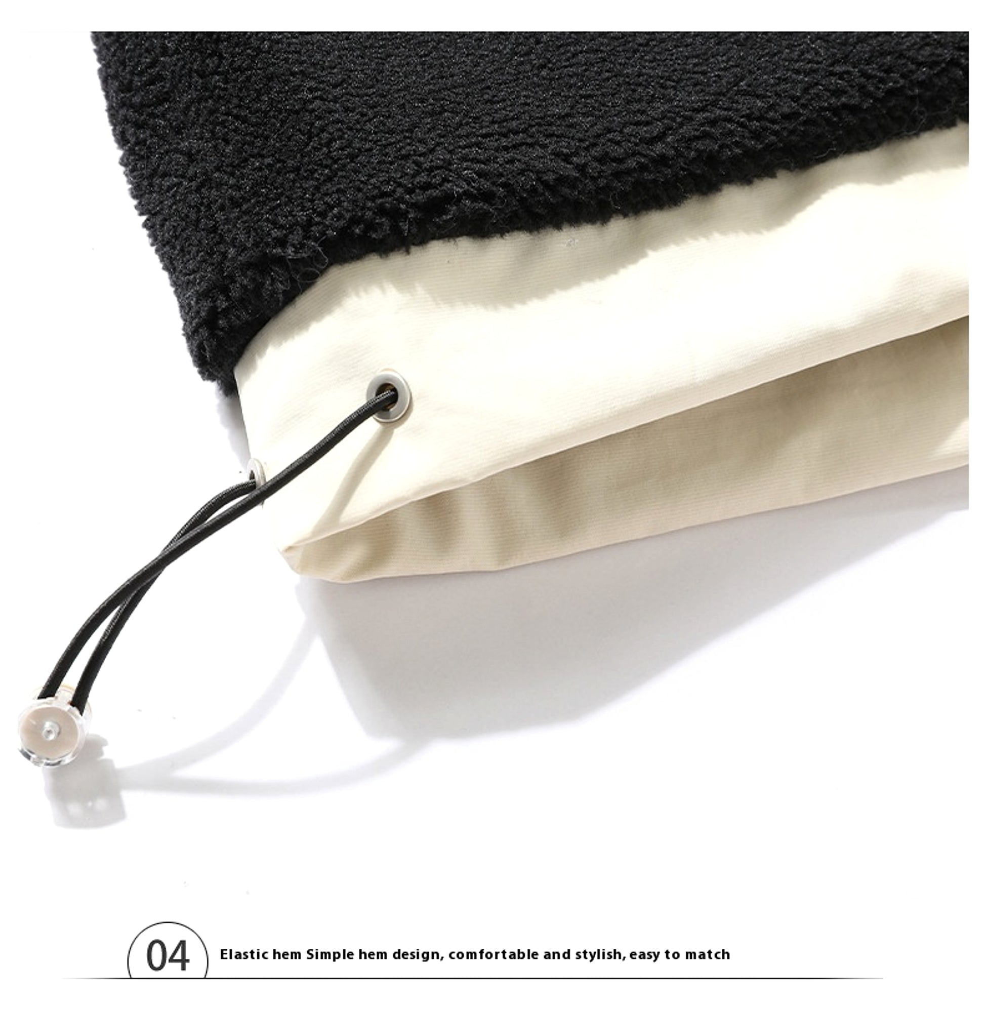Men's Lamb Wool Student Versatile Thickened Padded Polar Fleece Cotton-padded Jacket - enhanced image 11