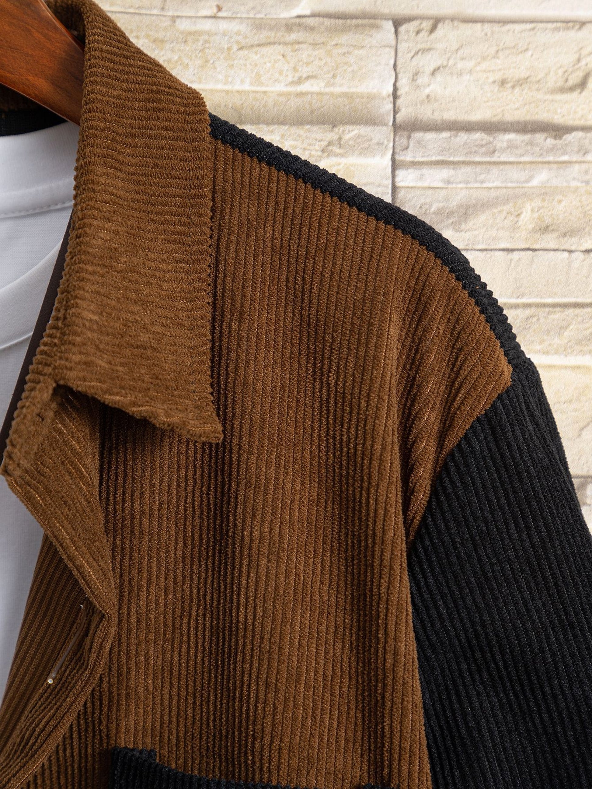 Men's Leisure Corduroy Long Sleeve Pocket DressShirt - enhanced image 11