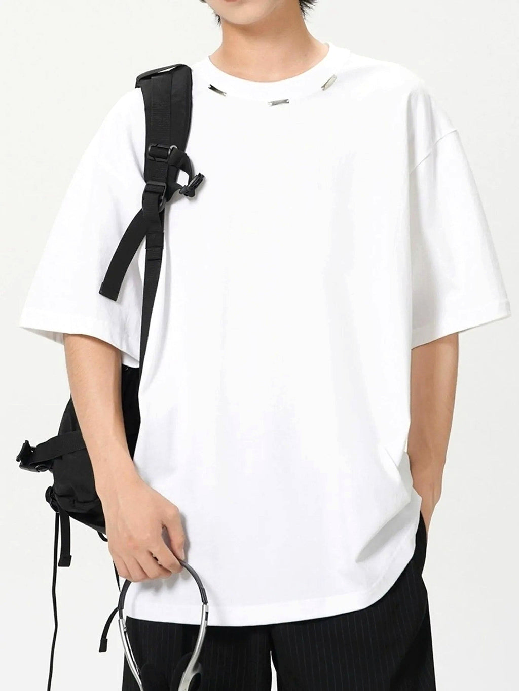 Men's Plus Size Oversized Crew Neck Short Sleeve T-Shirt - enhanced image 11