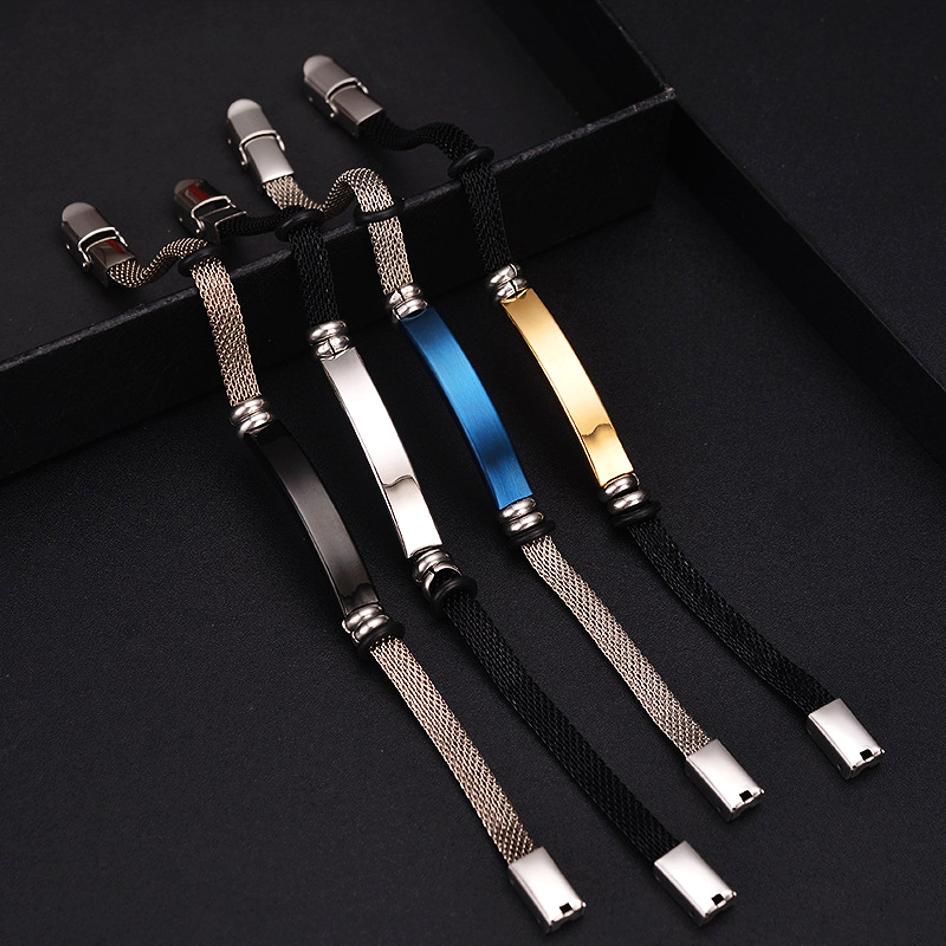 Men's Vintage Stainless Steel Bracelet - enhanced image 11