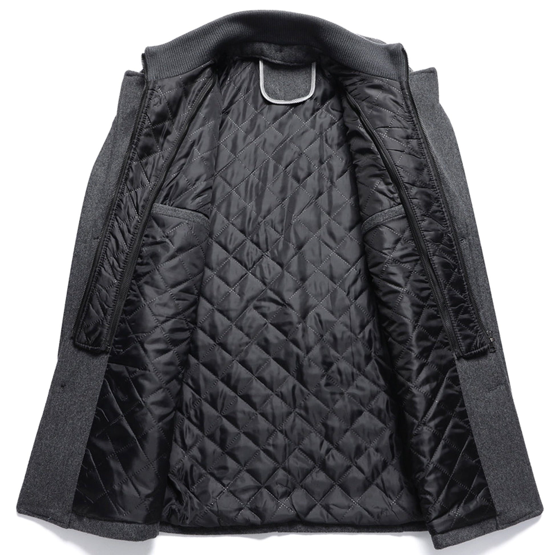 Men's Wool Woolen Thickened Overcoat Jacket - enhanced image 11