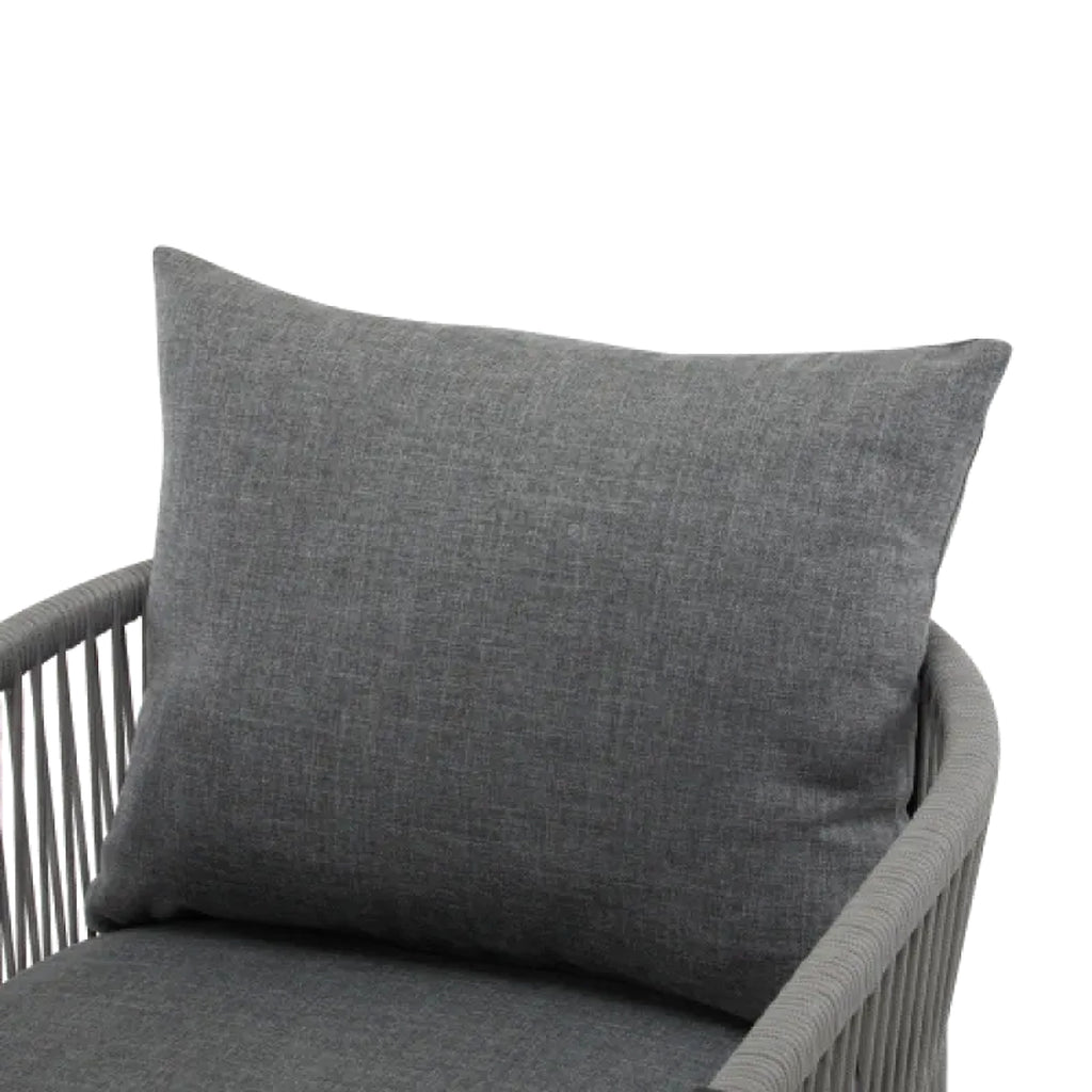 LuneluX_Home – Curved Rope-Weave Lounge Chair (Gray & Natural Beige) - enhanced image 11