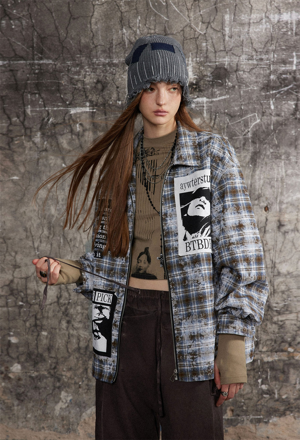 Plaid DressShirt For Women - enhanced image 11