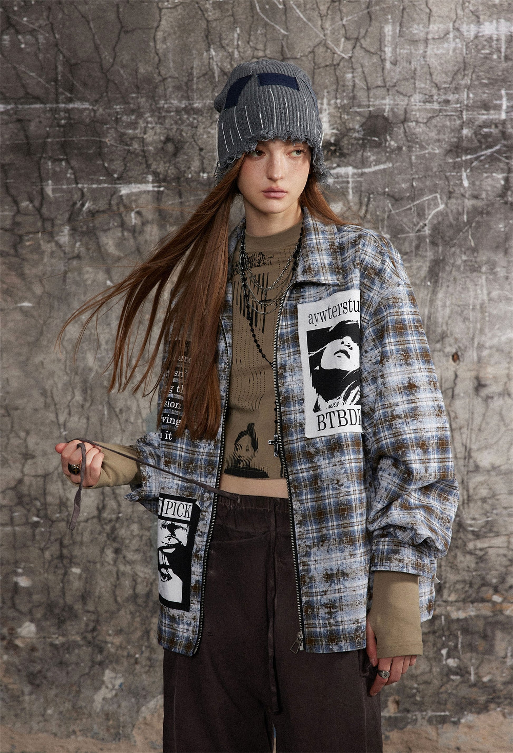 Plaid DressShirt For Women - enhanced image 11