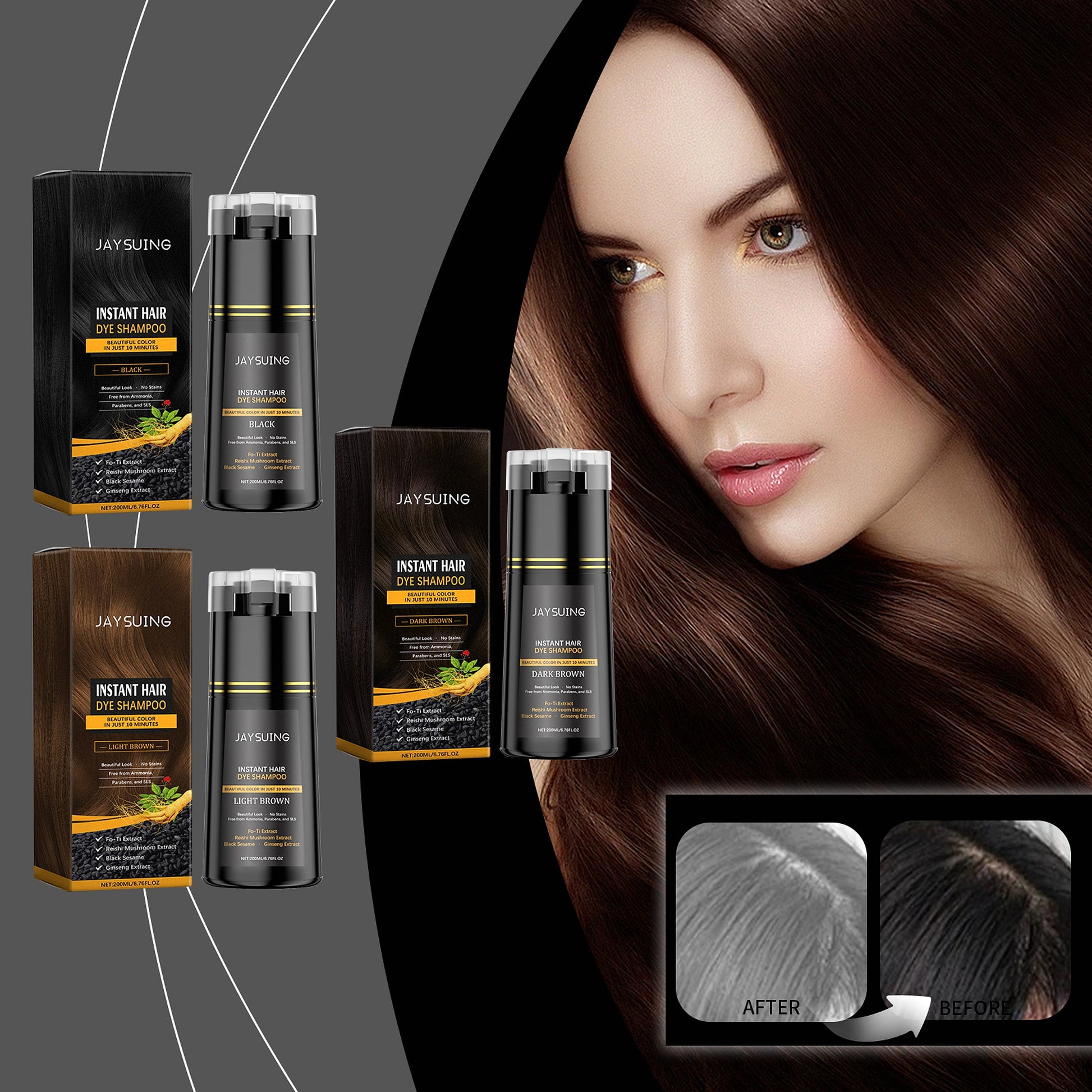 Plant Extract Color Shampoo | Gentle Dyeing with Scalp Care - enhanced image 11