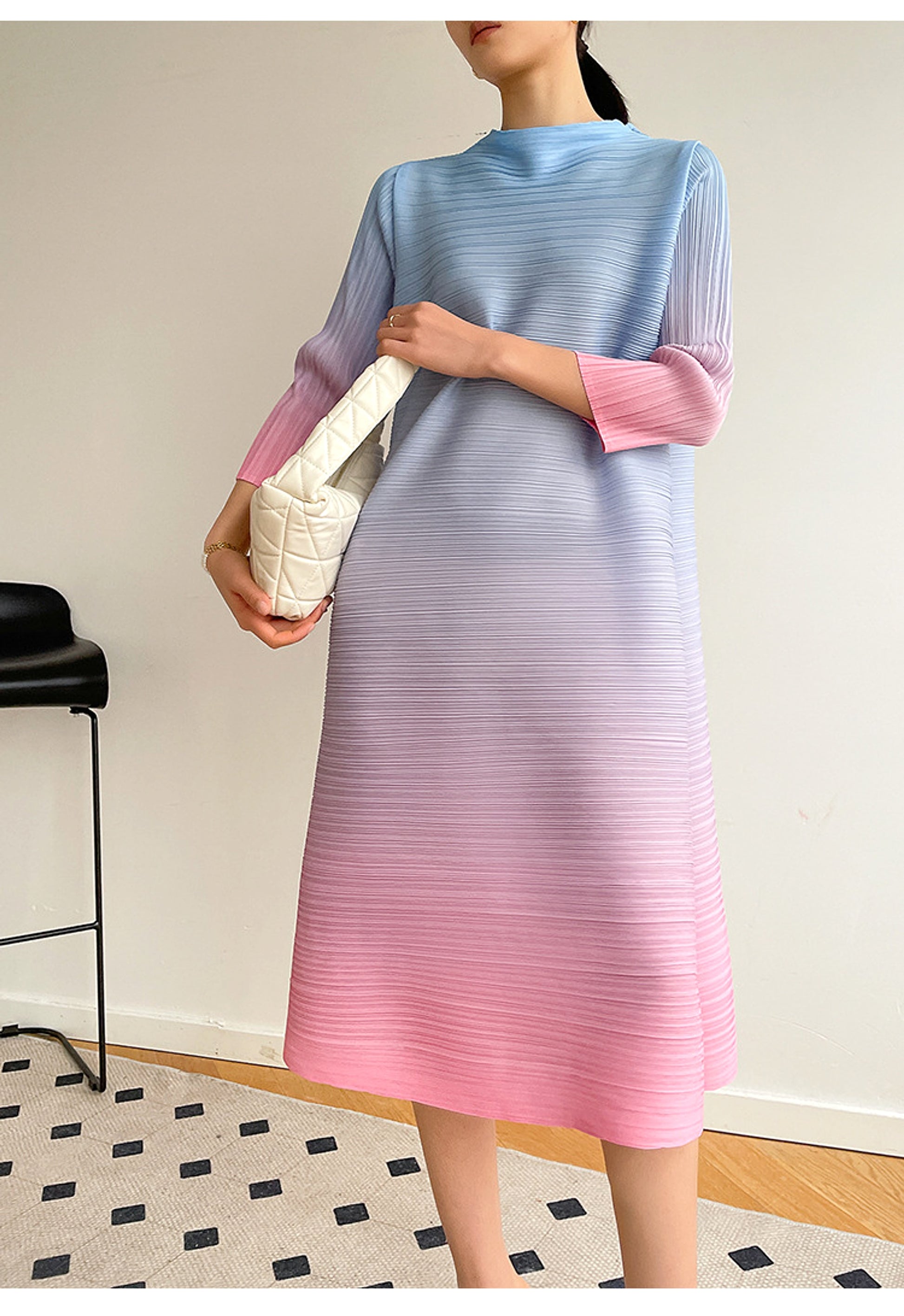 Pleated Plus Size Dress Women - enhanced image 11