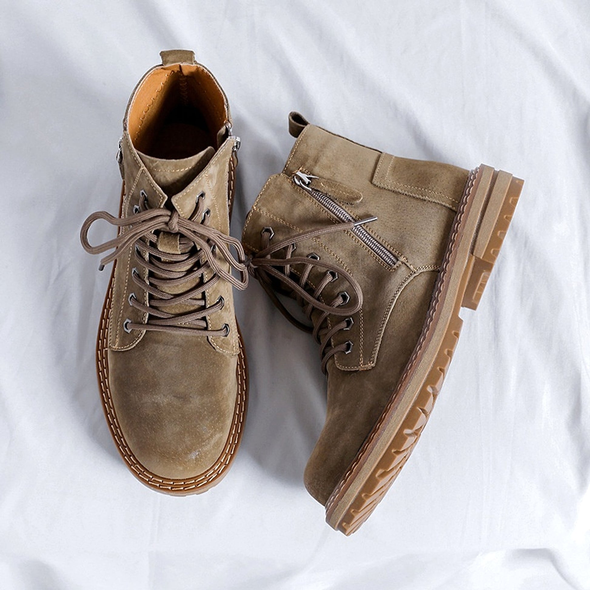 Side Zipper Seven-hole Super Popular Ins High Street Fashionable Handsome Ankle Boots - enhanced image 11