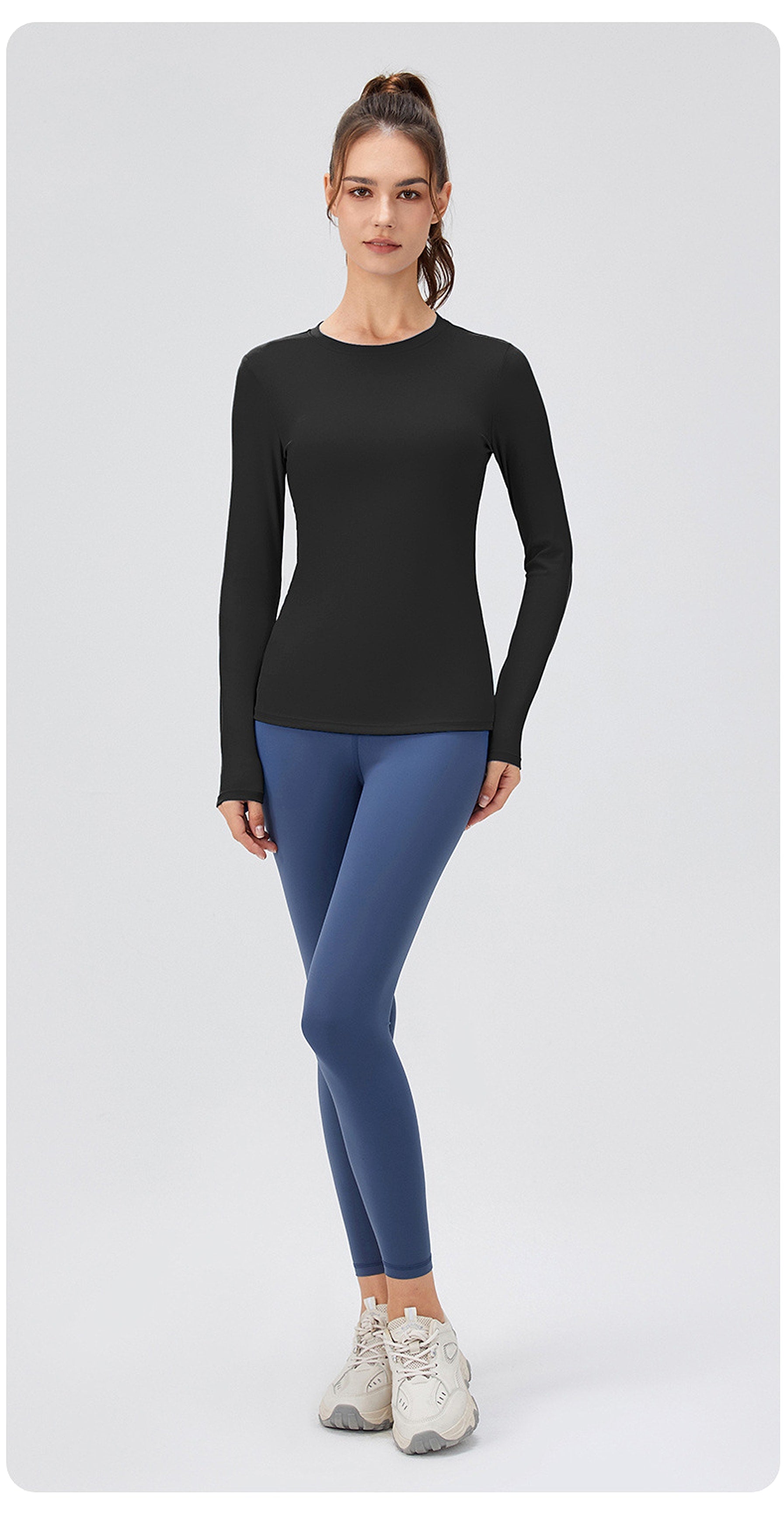 T. Skinny Slimming Nude Feel High Elastic Yoga Leggings Workout Clothes - enhanced image 11