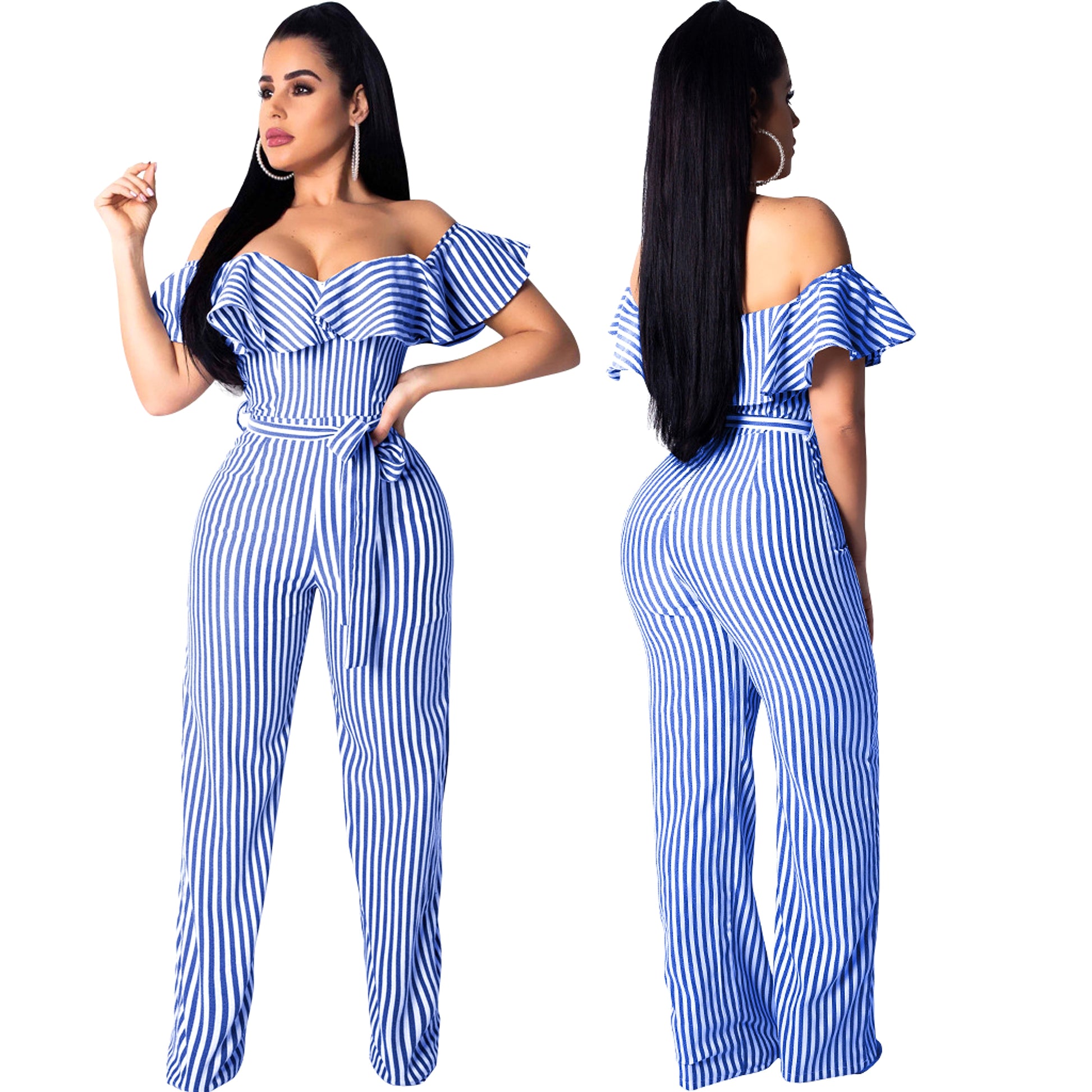 striped jumpsuit - enhanced image 11