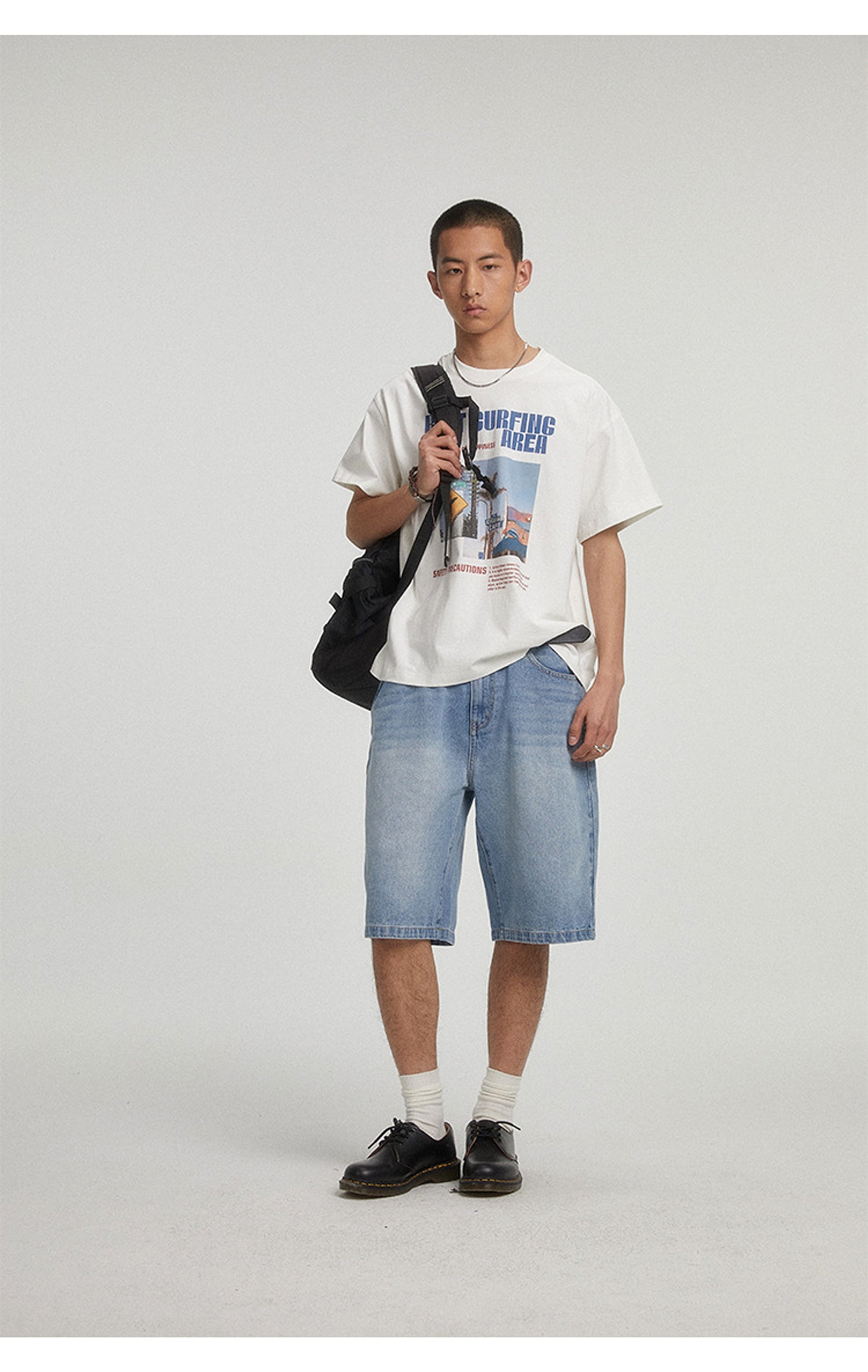 Summer New Print Short Sleeve Trendy Japanese T-Shirt Men - enhanced image 11
