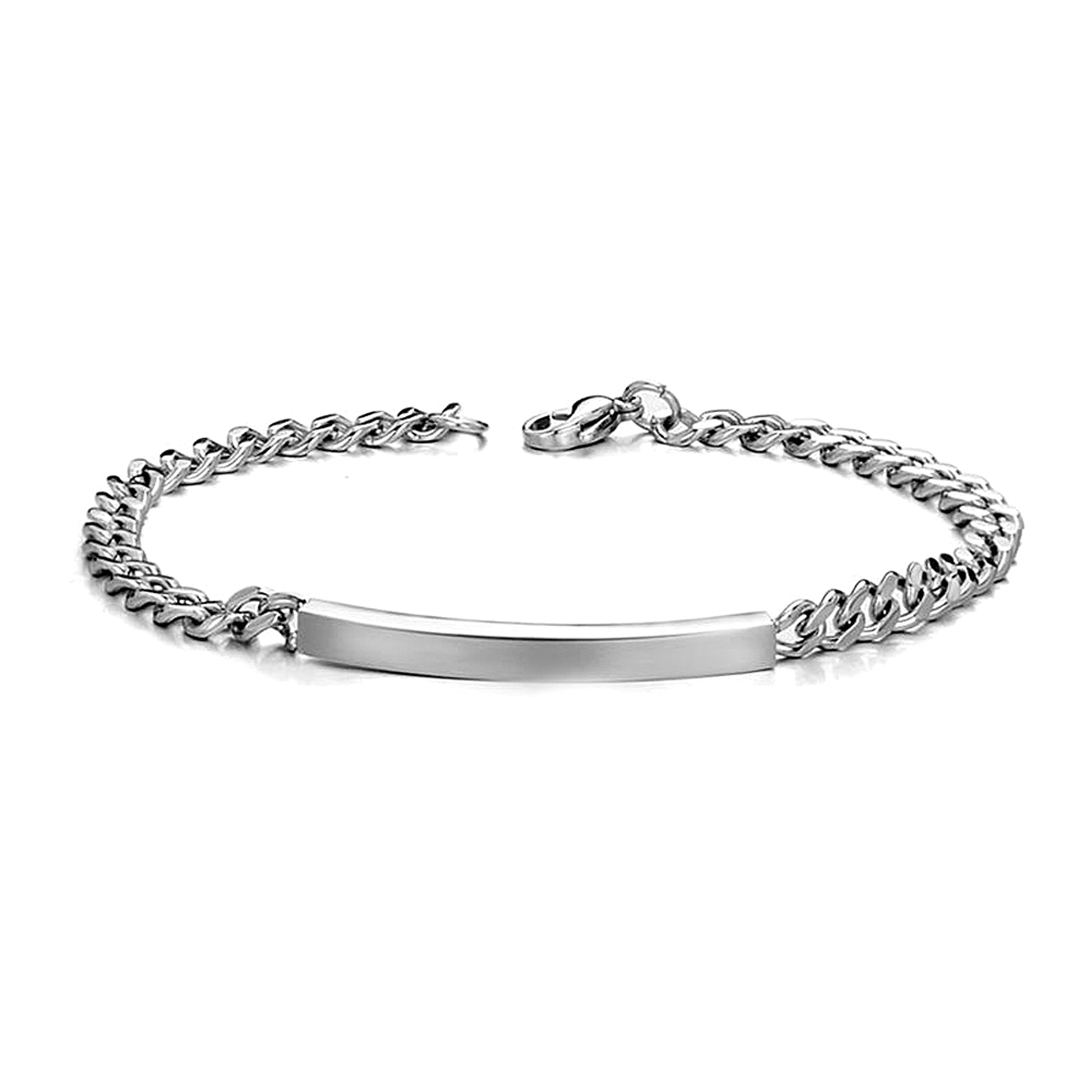 Titanium Steel Curved Plate Rose Gold Plated Men's And Women's Bracelet Bracelet - enhanced image 11