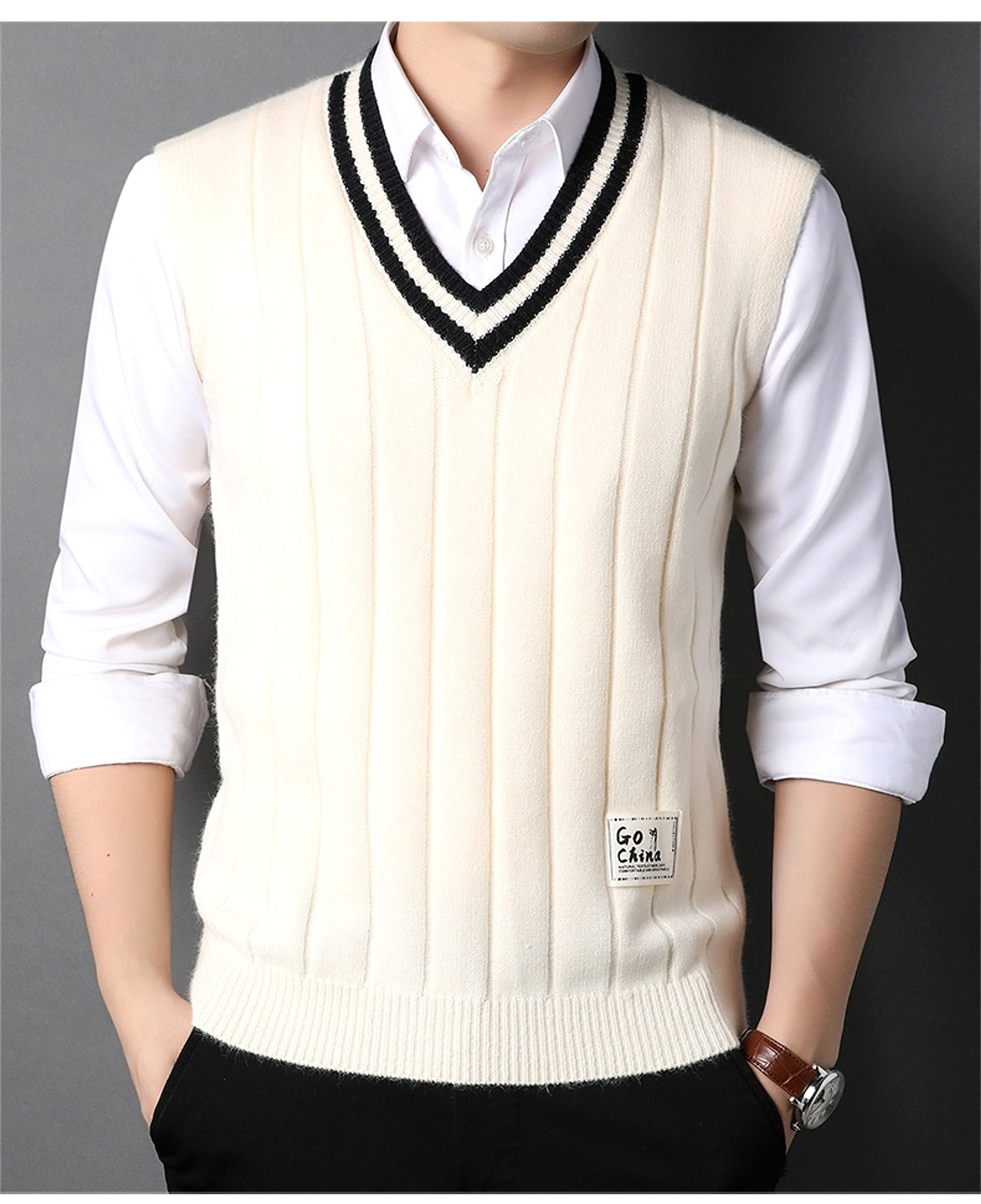 Vest Men's Sleeveless Thermal Sweater - enhanced image 11