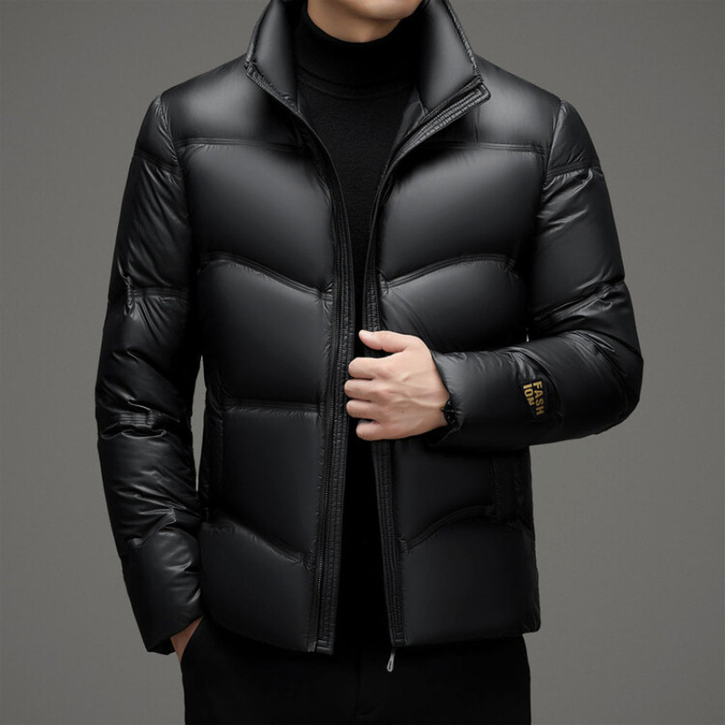 Winter Mid-old Men's Down Jacket Stand Collar Coat Thickened Protection Men - enhanced image 11