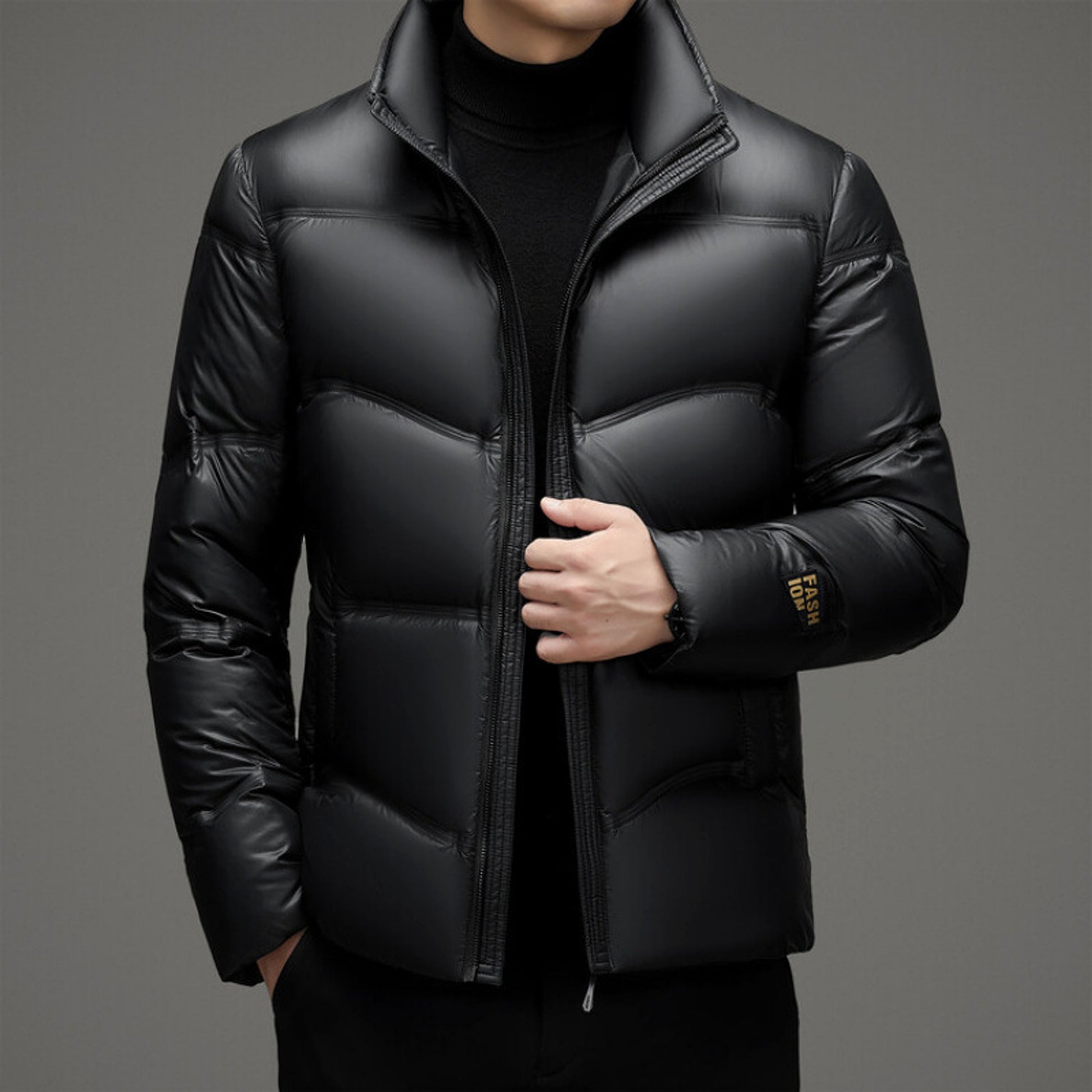 Winter Mid-old Men's Down Jacket Stand Collar Coat Thickened Protection Men - enhanced image 11