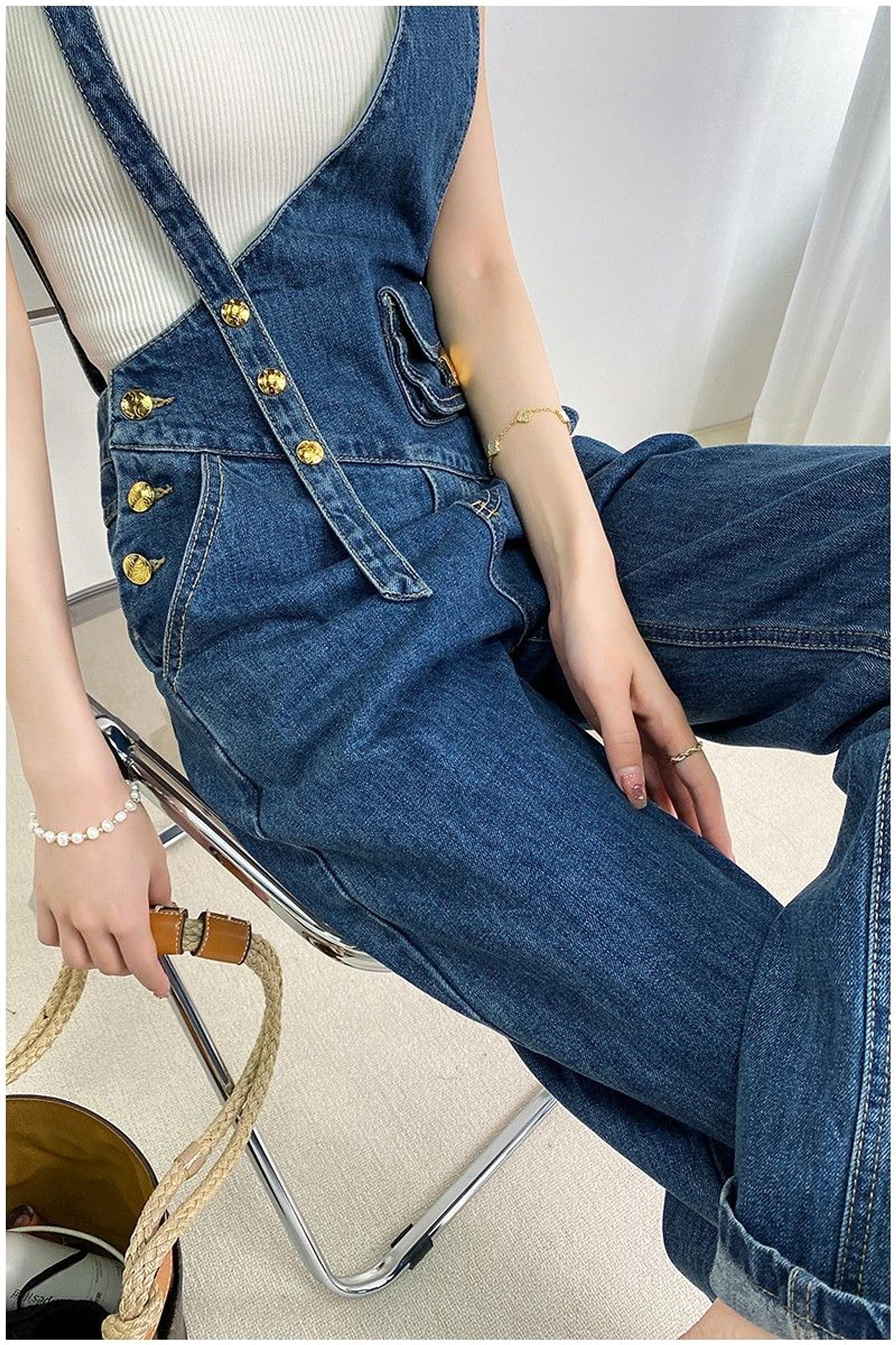 DenimCharm™ – Utility Strap Suspender Jeans - enhanced image 11