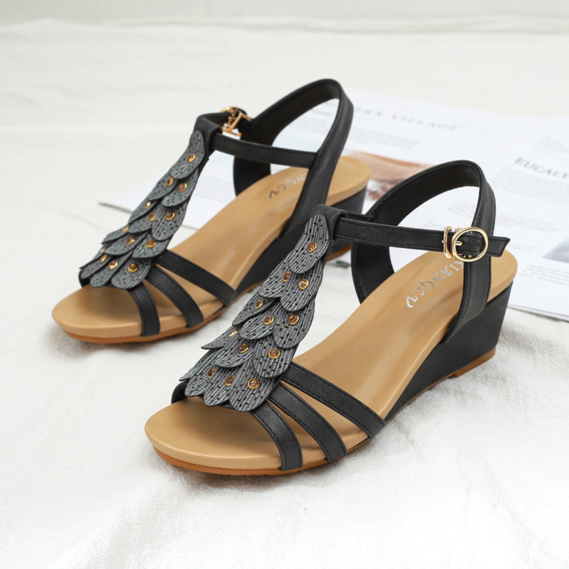 Women's Sandals Boho Bohemia Wedge Shoes Party Daily Beach Shoes - enhanced image 11