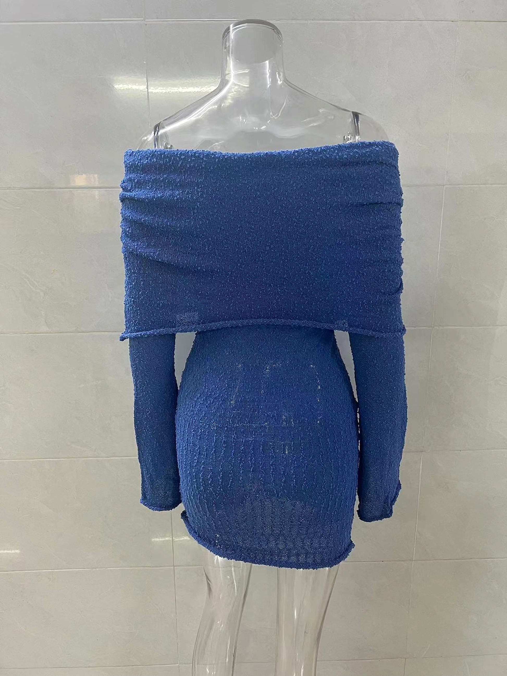 25 Edition – Off-Shoulder Knit Bodycon Dress - enhanced image 12