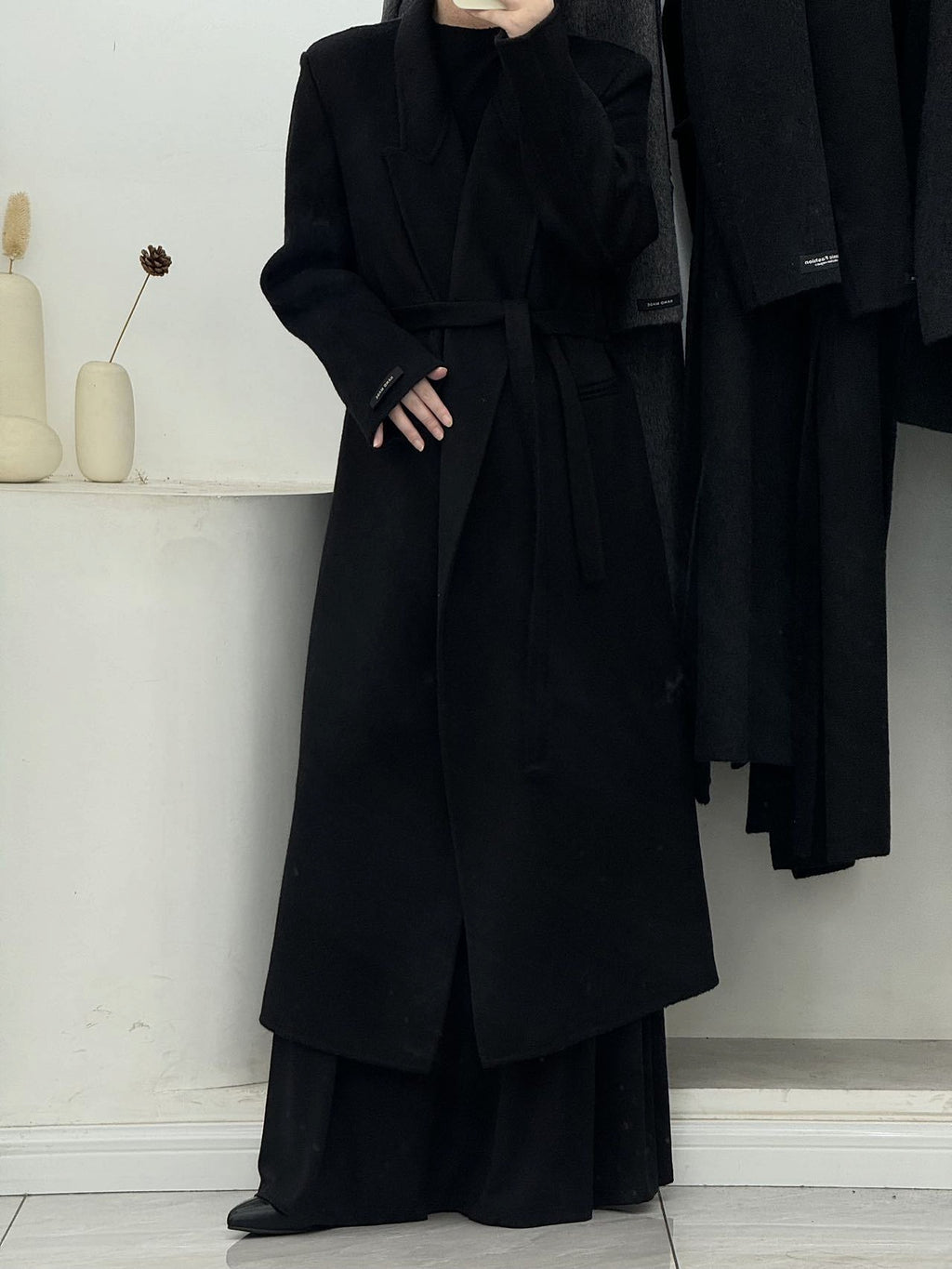Angora Red Women's Loose Double-Sided Wool Overcoat – Elegant & Cozy - enhanced image 12
