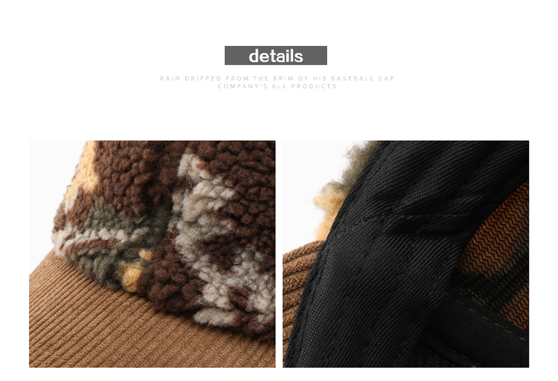 Assorted Colors Plush Camouflage Outdoor Keep Warm Baseball Cap - enhanced image 12