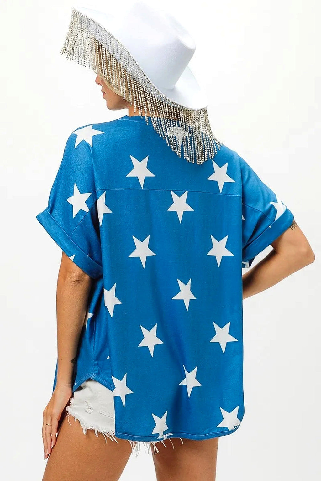 BiBi Fourth Of July Star Knit T-Shirt - enhanced image 12