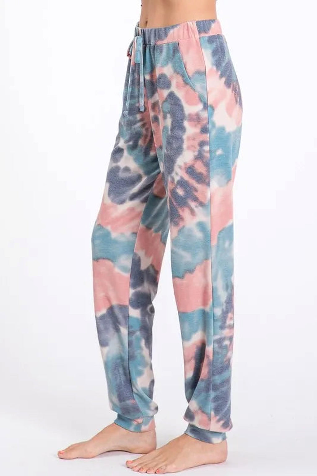BiBi Tie Dye French Terry Casual Pants - enhanced image 12