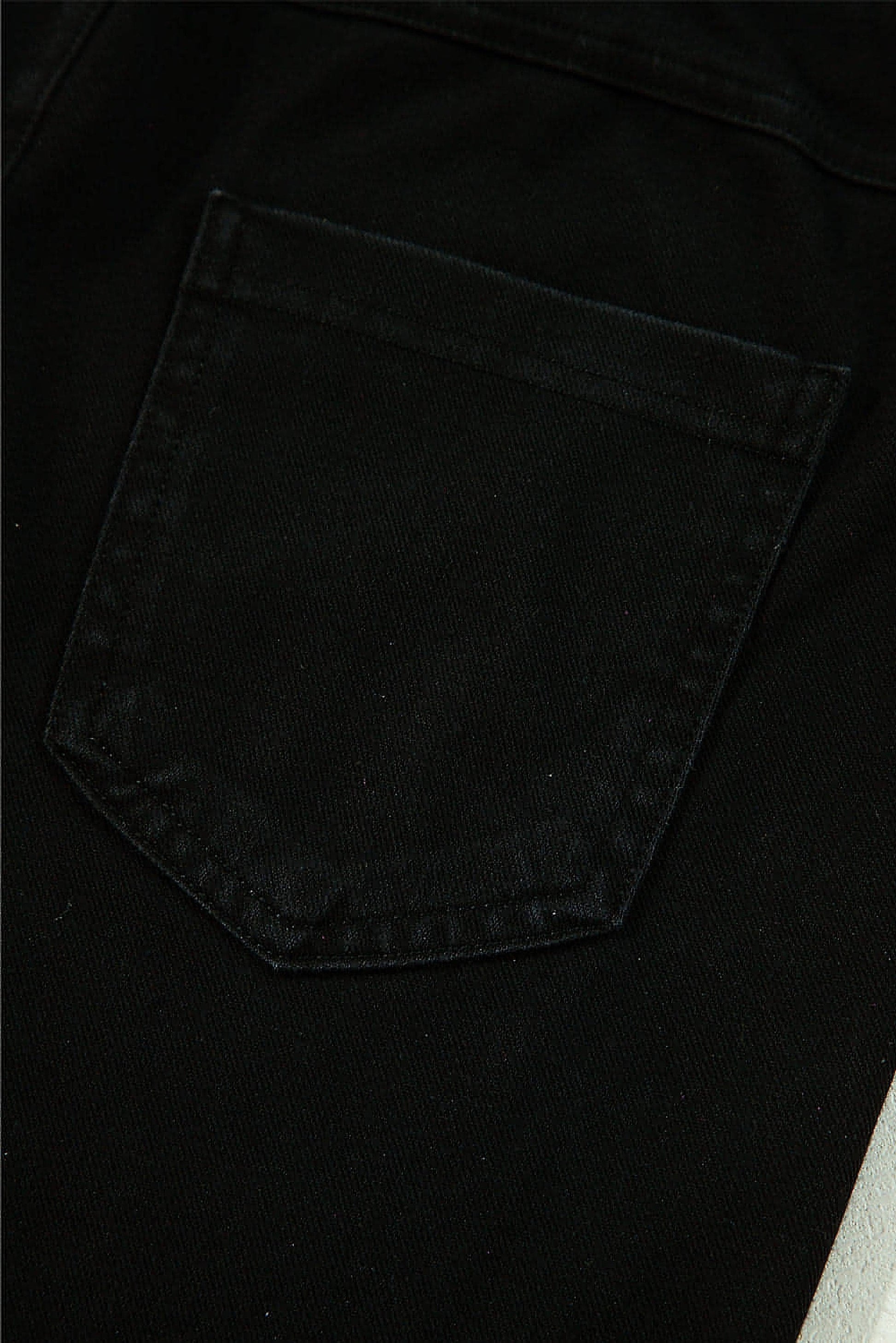 Black Solid Color High Waist Stretchy Slim Fit Jeggings - enhanced image 12
