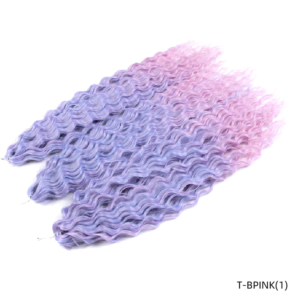 LuxeWave - Chemical Fiber Water Ripple Crochet Curls Hair Extensions - enhanced image 12