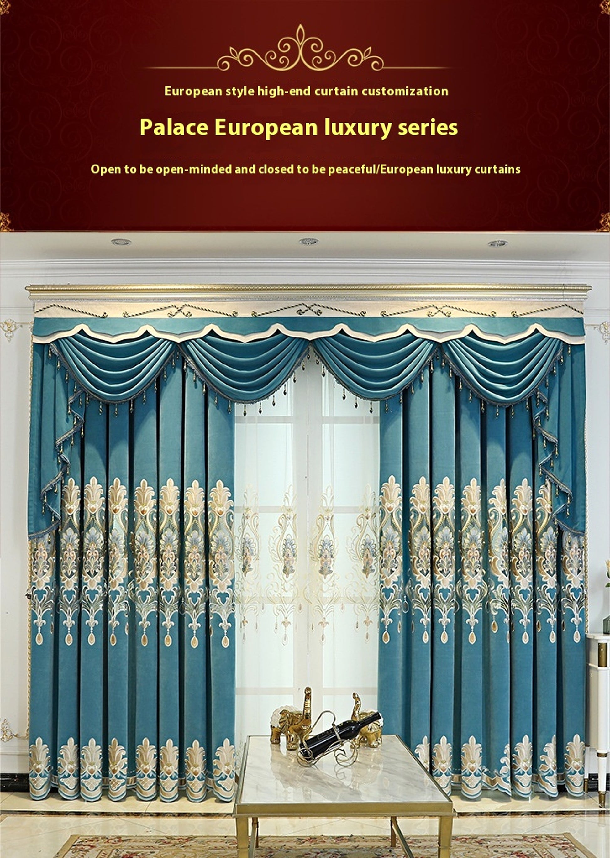 Cieloro™ – European Style Hollow Flower Embroidered Curtain - enhanced image 12