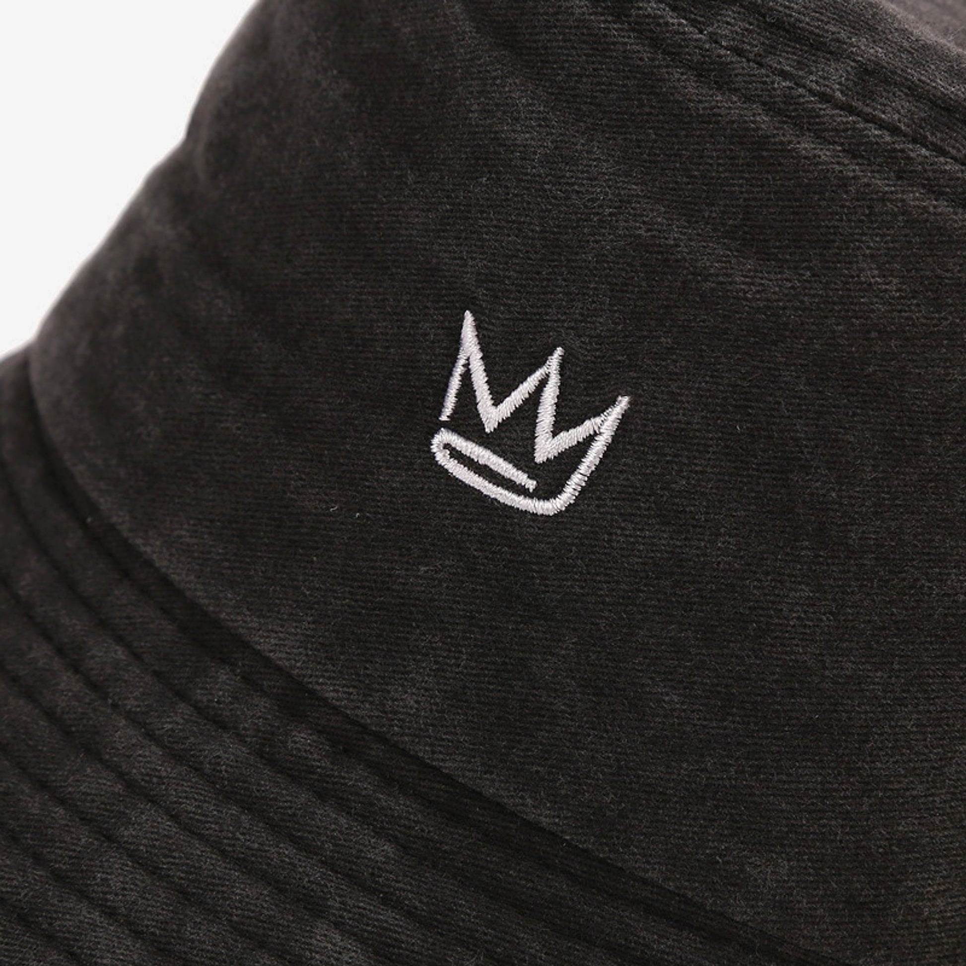 Crown Embroidered Fisherman Hat Washed Cotton Vintage Distressed - enhanced image 12