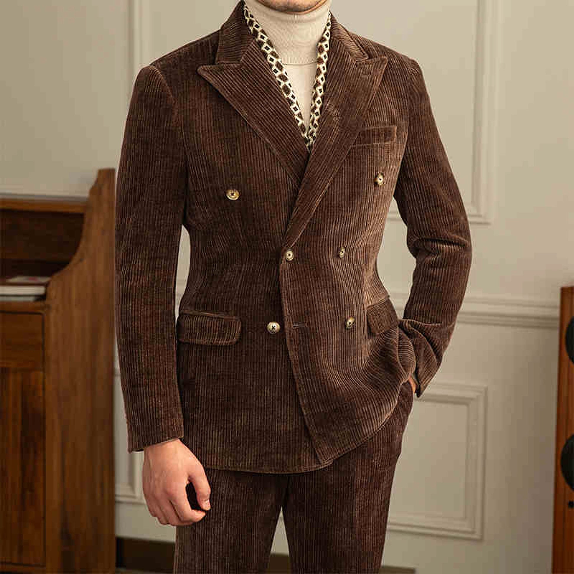Caverton™ – Double-Breasted Luxury Suit (Autumn Edition) - enhanced image 12